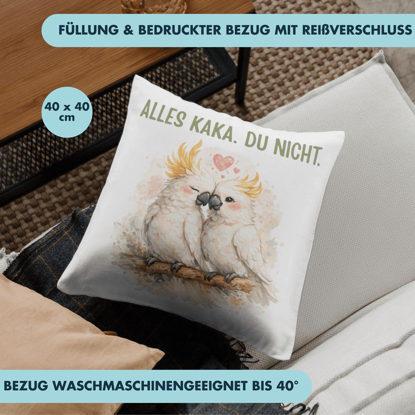 Alles Kaka Du Nicht Liebe Deko Kissen