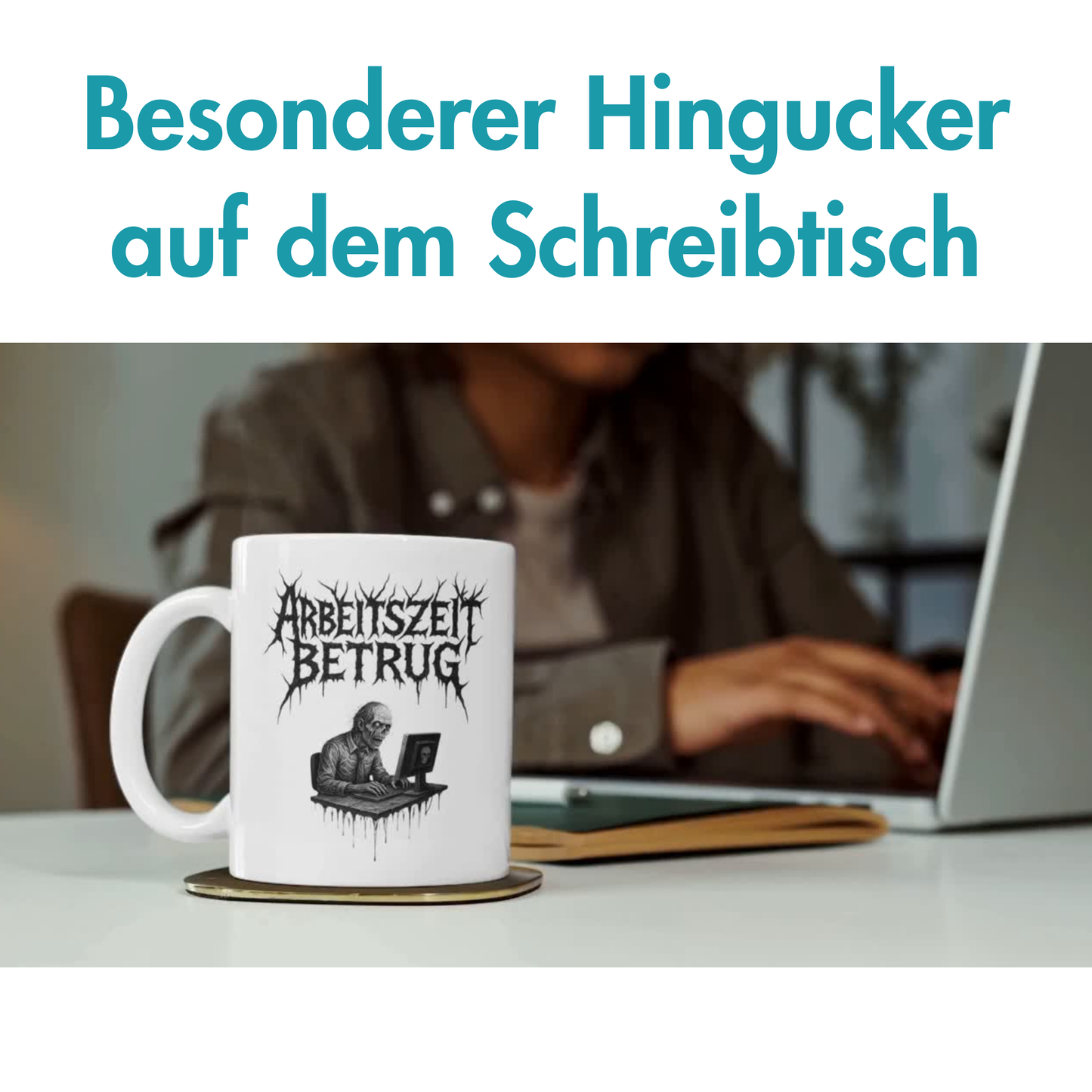 Arbeitszeitbetrug Metal Kaffee Tasse