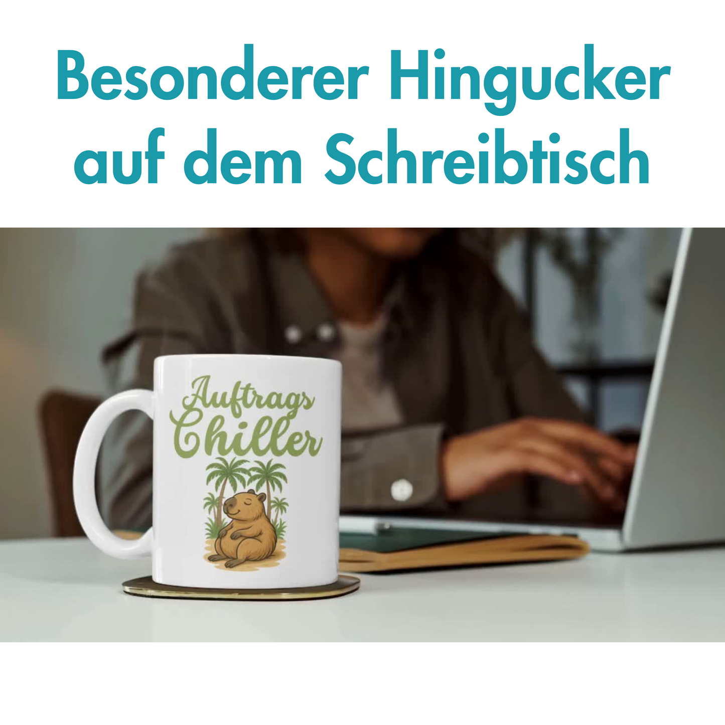 Auftragschiller Capybara Wortspiel Kaffee Tasse