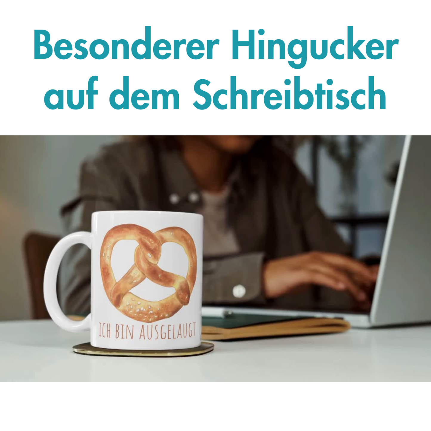 Ich Bin Ausgelaugt Brezel Wortspiel Kaffee Tasse