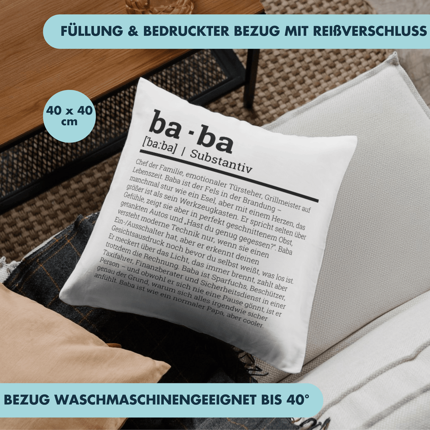 Baba Definition Türkischer Papa Deko Kissen