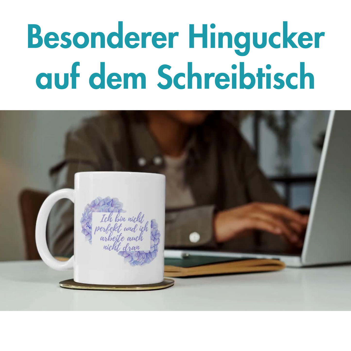 Ich Bin Nicht Perfekt Und Ich Arbeite Auch Nicht Dran Hortensien Kaffee Tasse