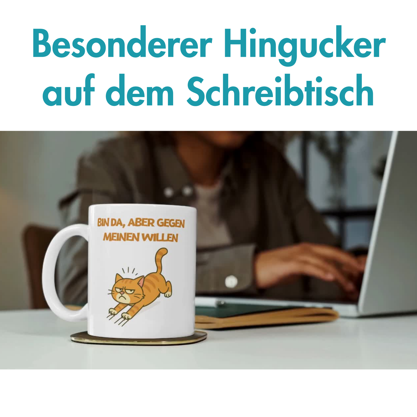 Bin Da Aber Gegen Meinen Willen Katze Kaffee Tasse