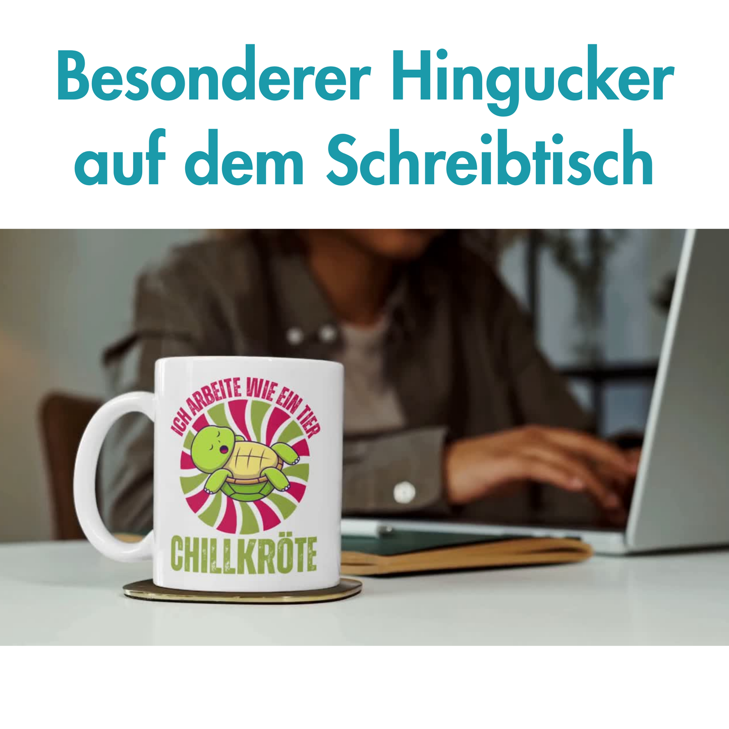 Ich Arbeite Wie Ein Tier Chillkröte Wortspiel Kaffee Tasse