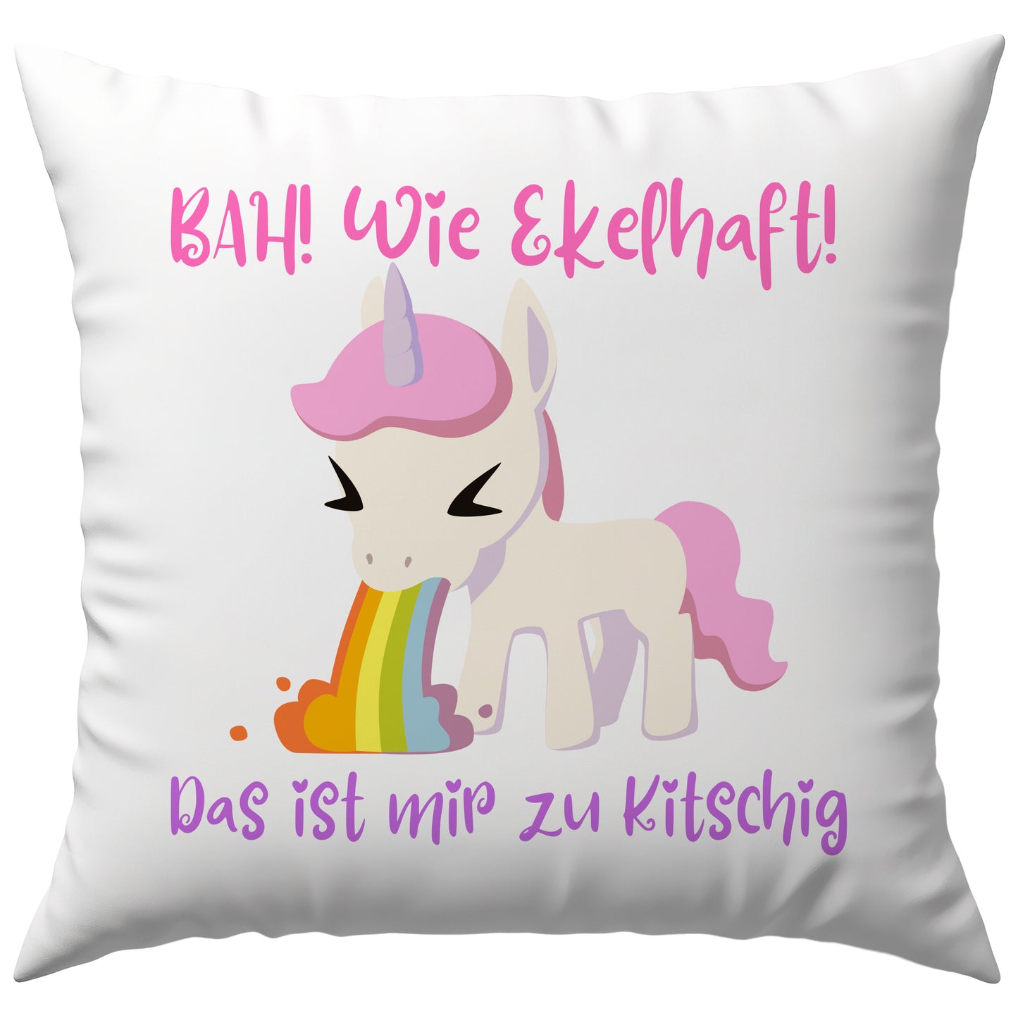 Bah Wie Ekelhaft Das Ist Mir Zu Kitschig Einhorn Deko Kissen