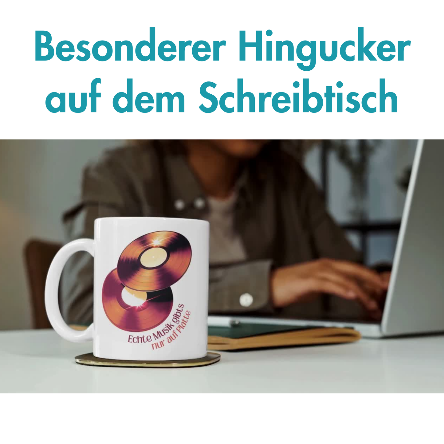 Echte Musik Gibts Nur Auf Platte Schallplatten Kaffee Tasse