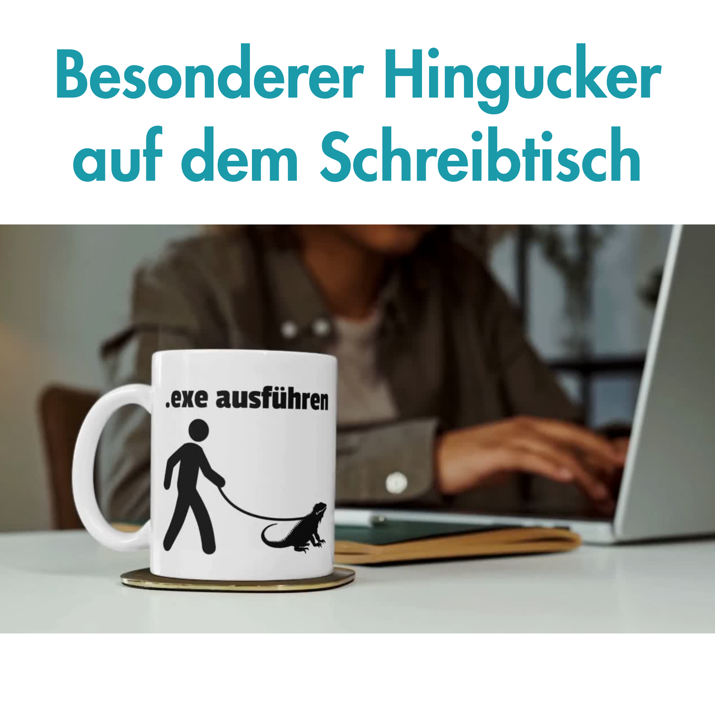 Exe Ausführen IT Wortspiel Programmierer Kaffee Tasse