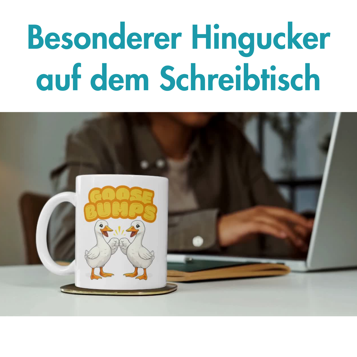 Goosebumps Gänse Wortspiel Kaffee Tasse