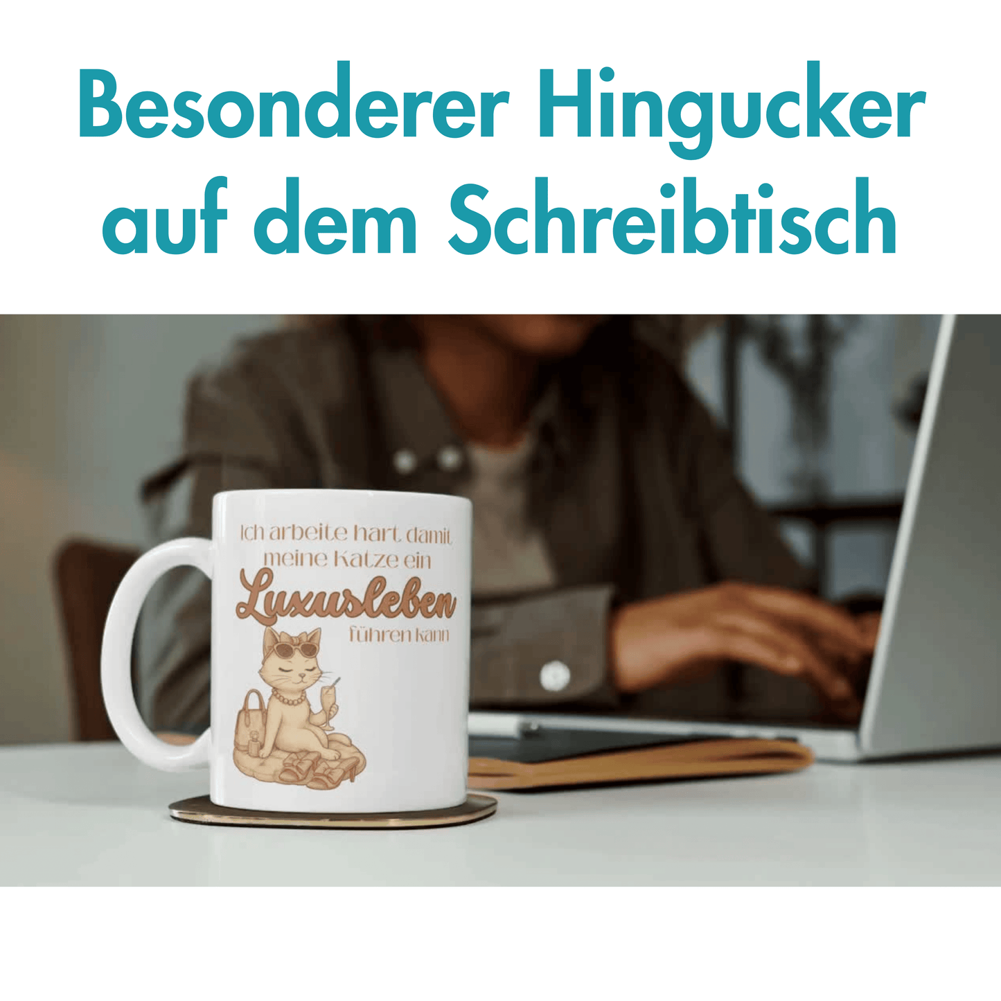 Ich Arbeite Hart Damit Meine Katze Ein Luxusleben Führen Kann Kaffee Tasse