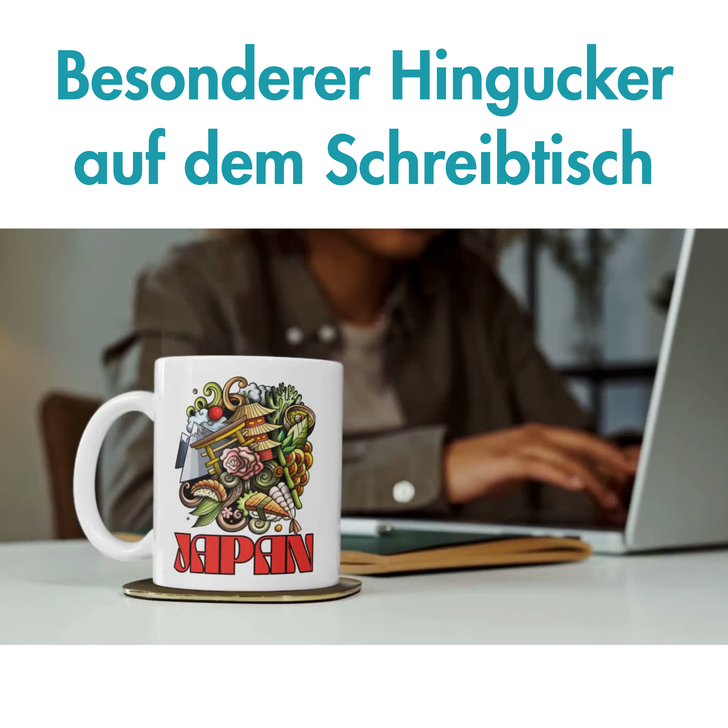 Japan Sehenswürdigkeiten Collage Kaffee Tasse