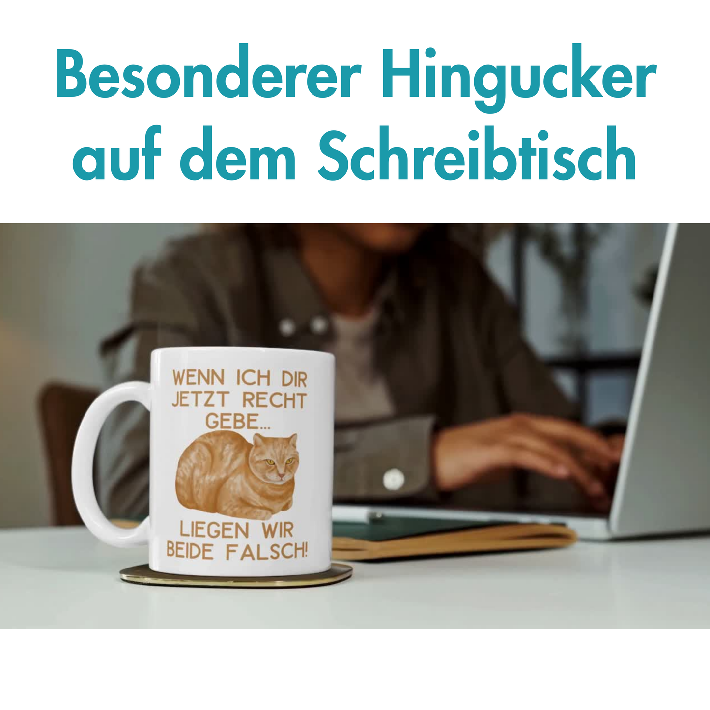 Wenn Ich Dir Jetzt Recht Gebe Liegen Wir Beide Falsch Katze Kaffee Tasse