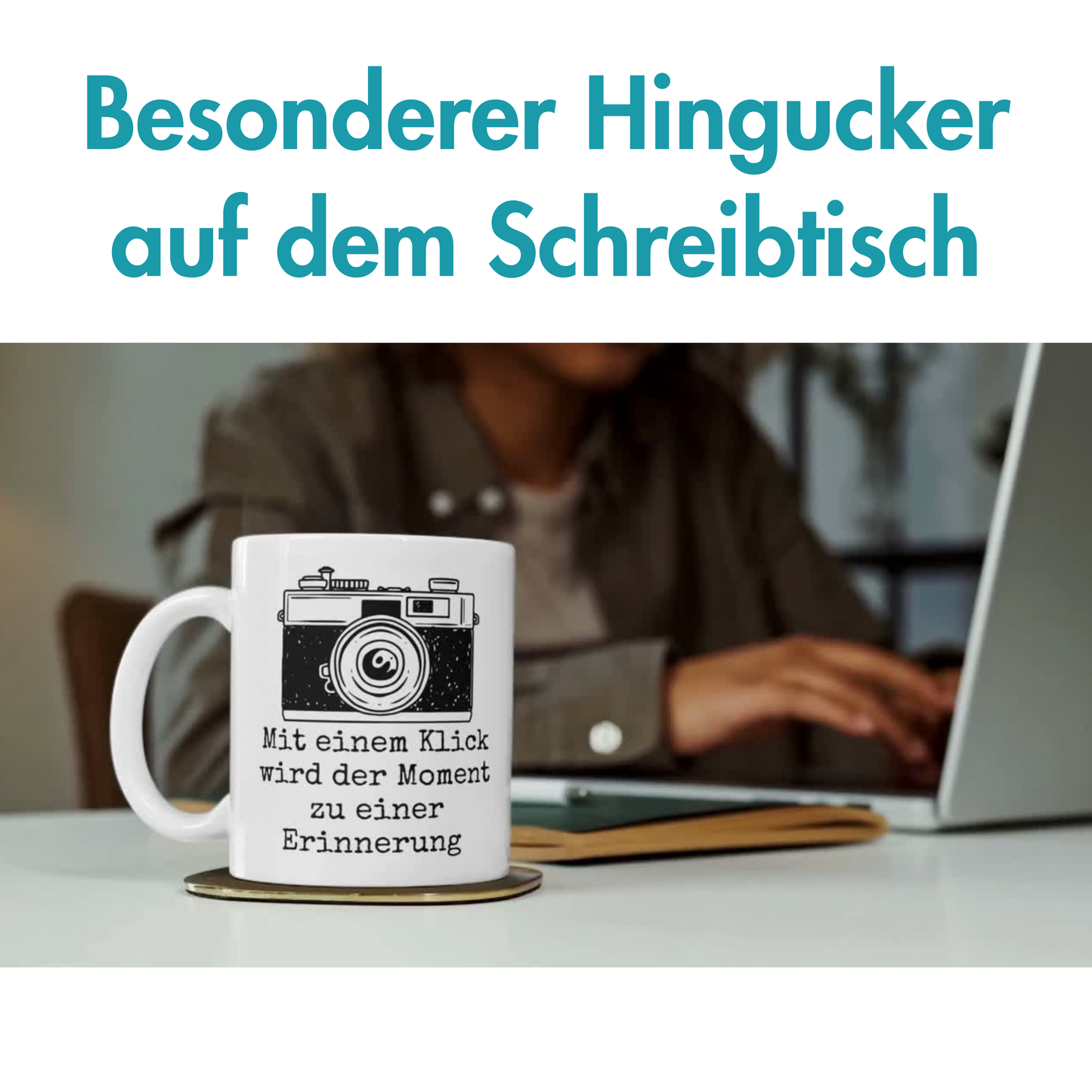 Kamera Mit Einem Klick Wird Der Moment Zu Einer Erinnerung Foto Kaffee Tasse