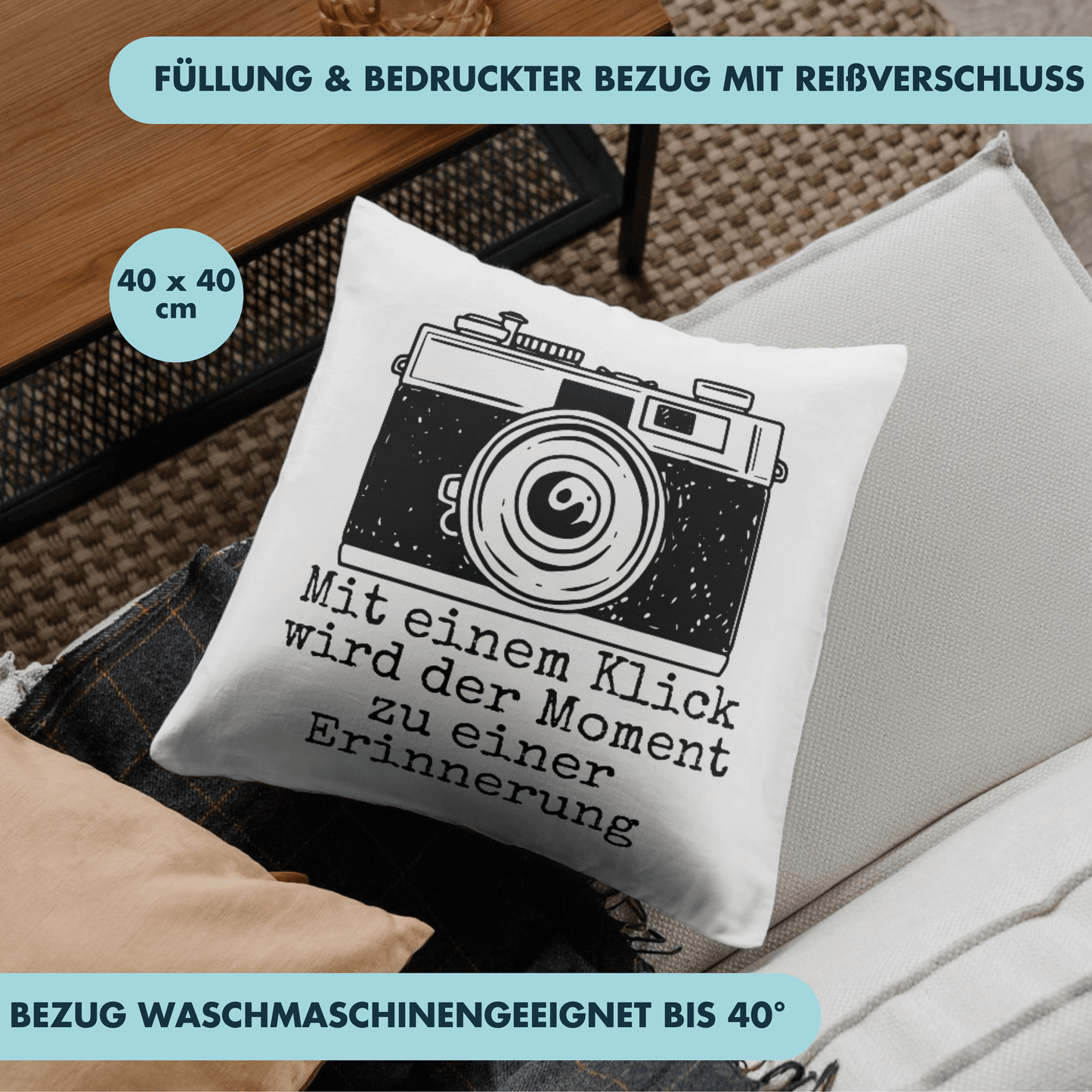 Mit Einem Klick Wird Der Moment Zu Einer Erinnerung Kamera Fotograf Deko Kissen