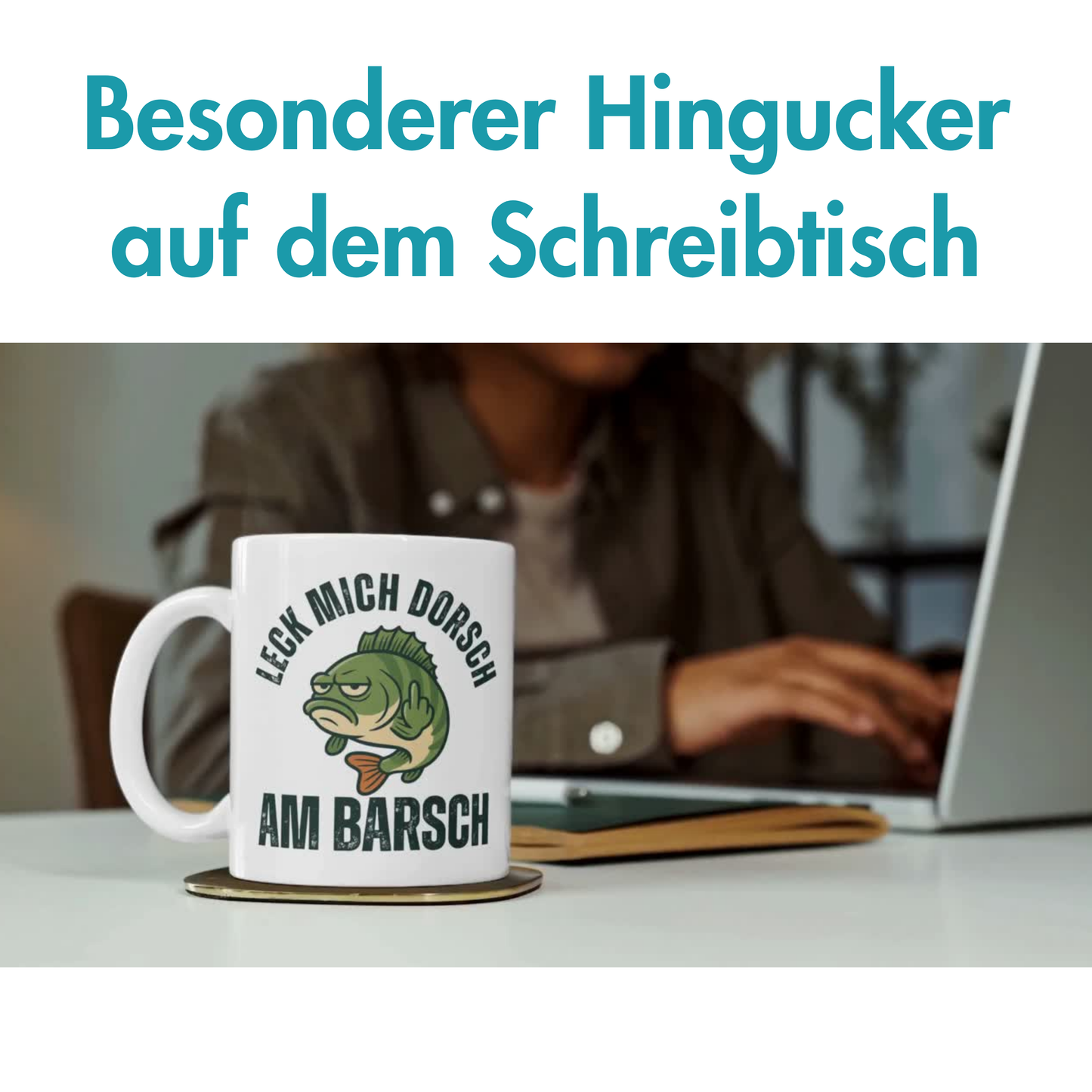 Leck Mich Dorsch Am Barsch Wortspiel Angler Kaffee Tasse