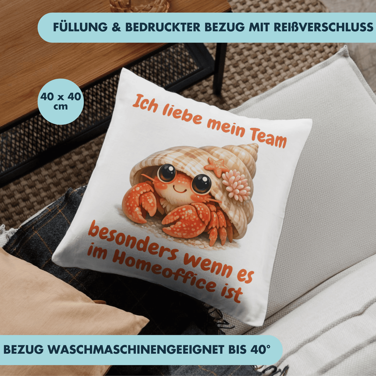 Ich Liebe Mein Team Besonders Wenn Es Im Homeoffice Ist Deko Kissen