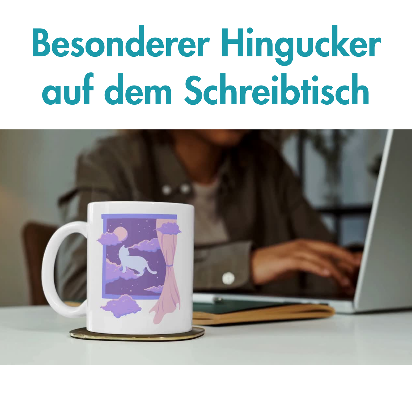 Lo-fi Katze Nachthimmel Anime Kaffee Tasse