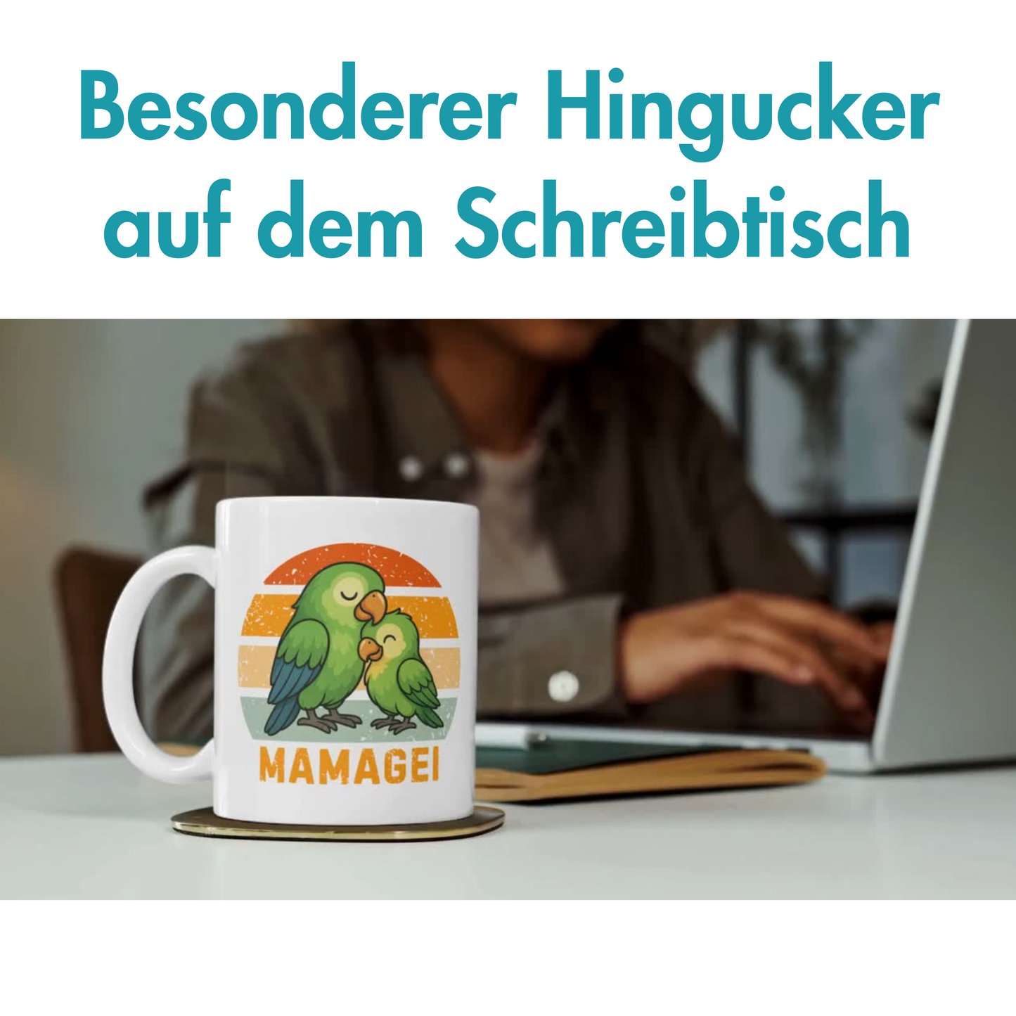 Mamagei Papagei Wortspiel Muttertag Kaffee Tasse