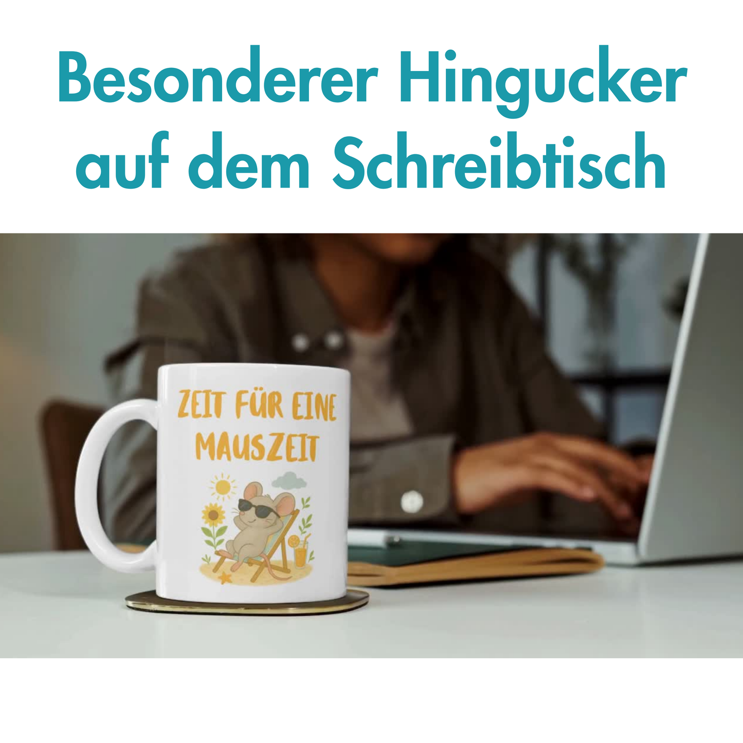Zeit Für Eine Mauszeit Wortspiel Kaffee Tasse
