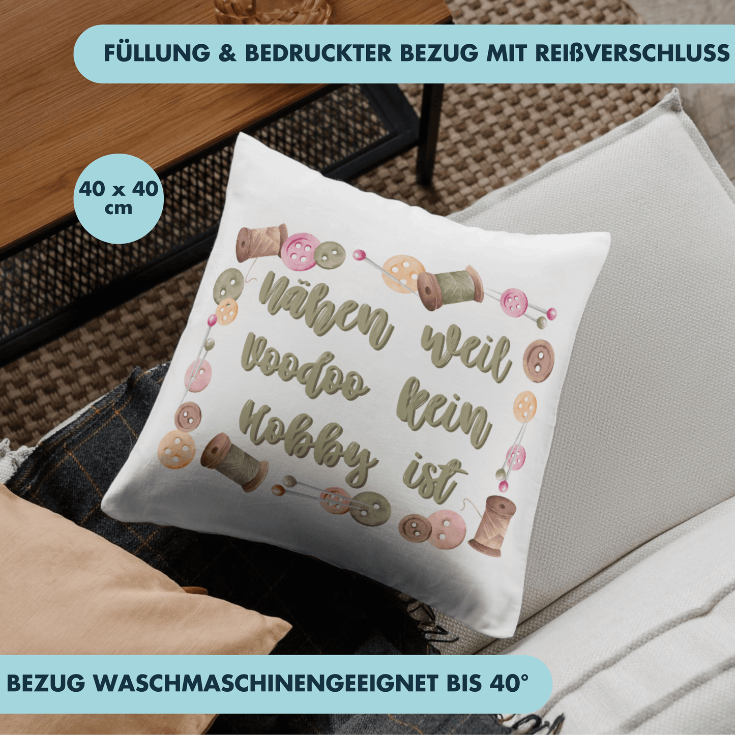 Nähen Weil Voodoo Kein Hobby Ist Näherin Deko Kissen