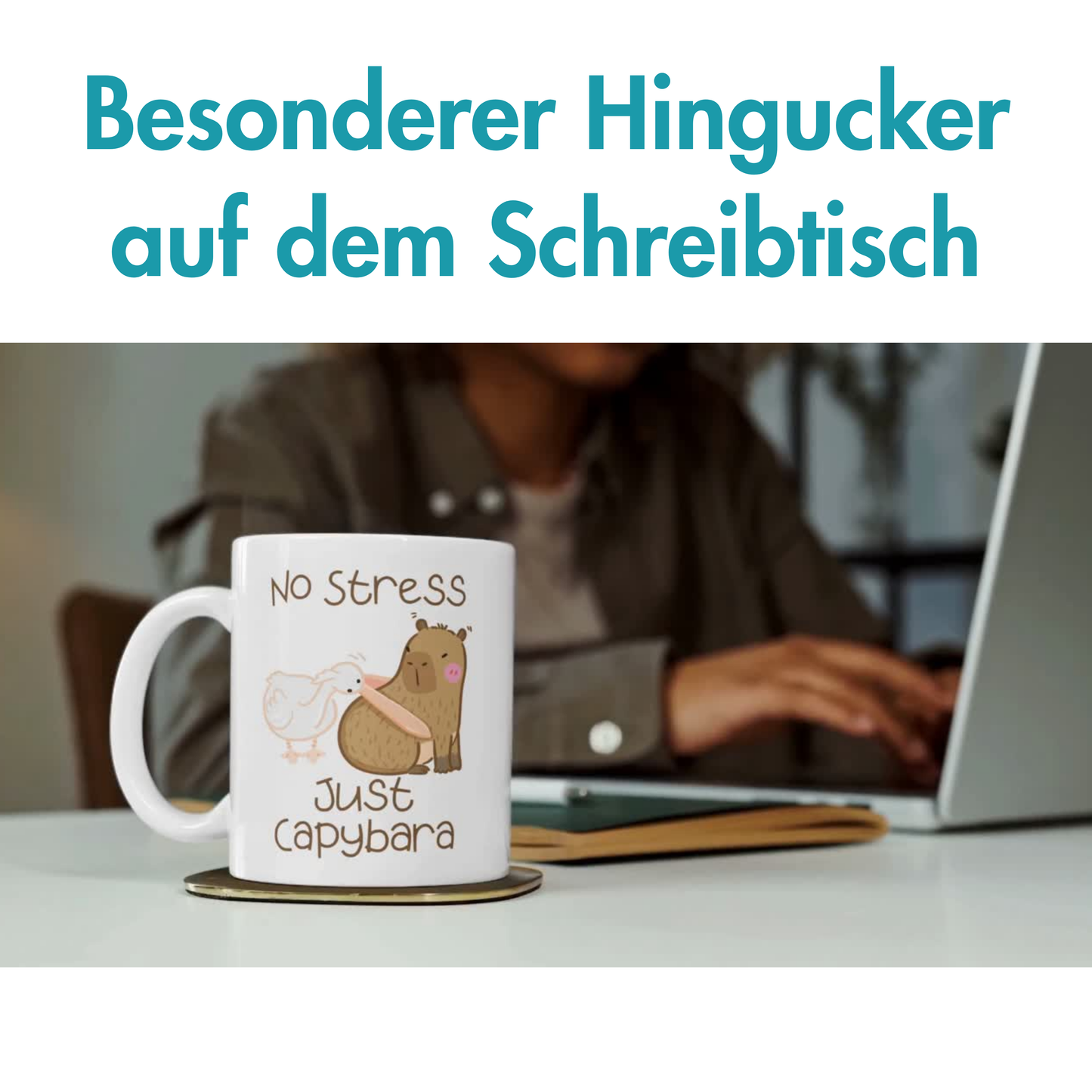 No Stress Just Capybara Pelikan Kaffee Tasse