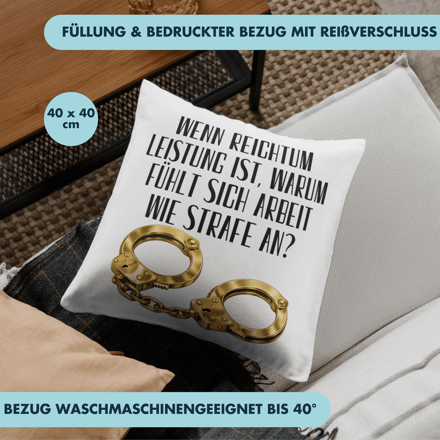 Wenn Reichtum Leistung Ist Warum Fühlt Sich Arbeit Wie Strafe An? Deko Kissen