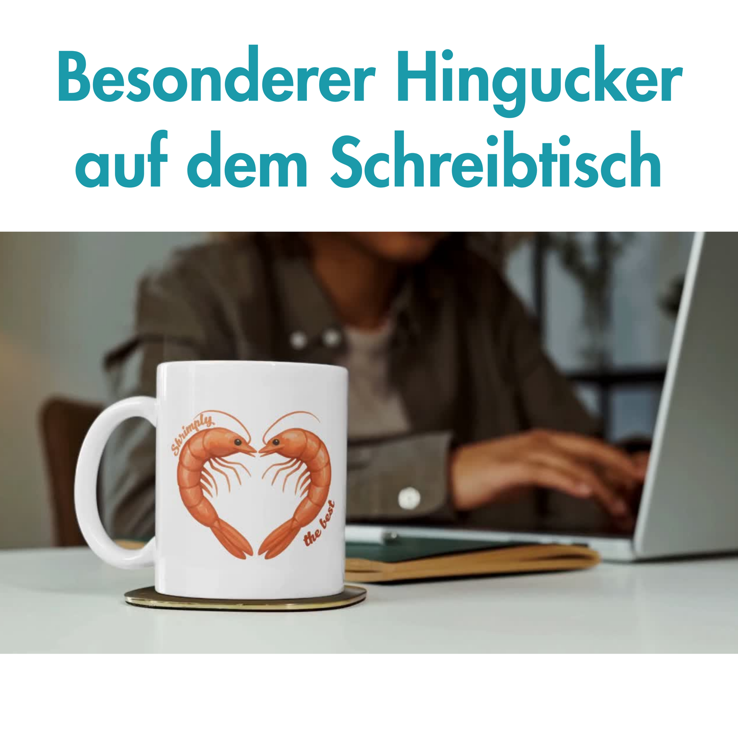 Shrimply The Best Shrimp Herz Kaffee Tasse