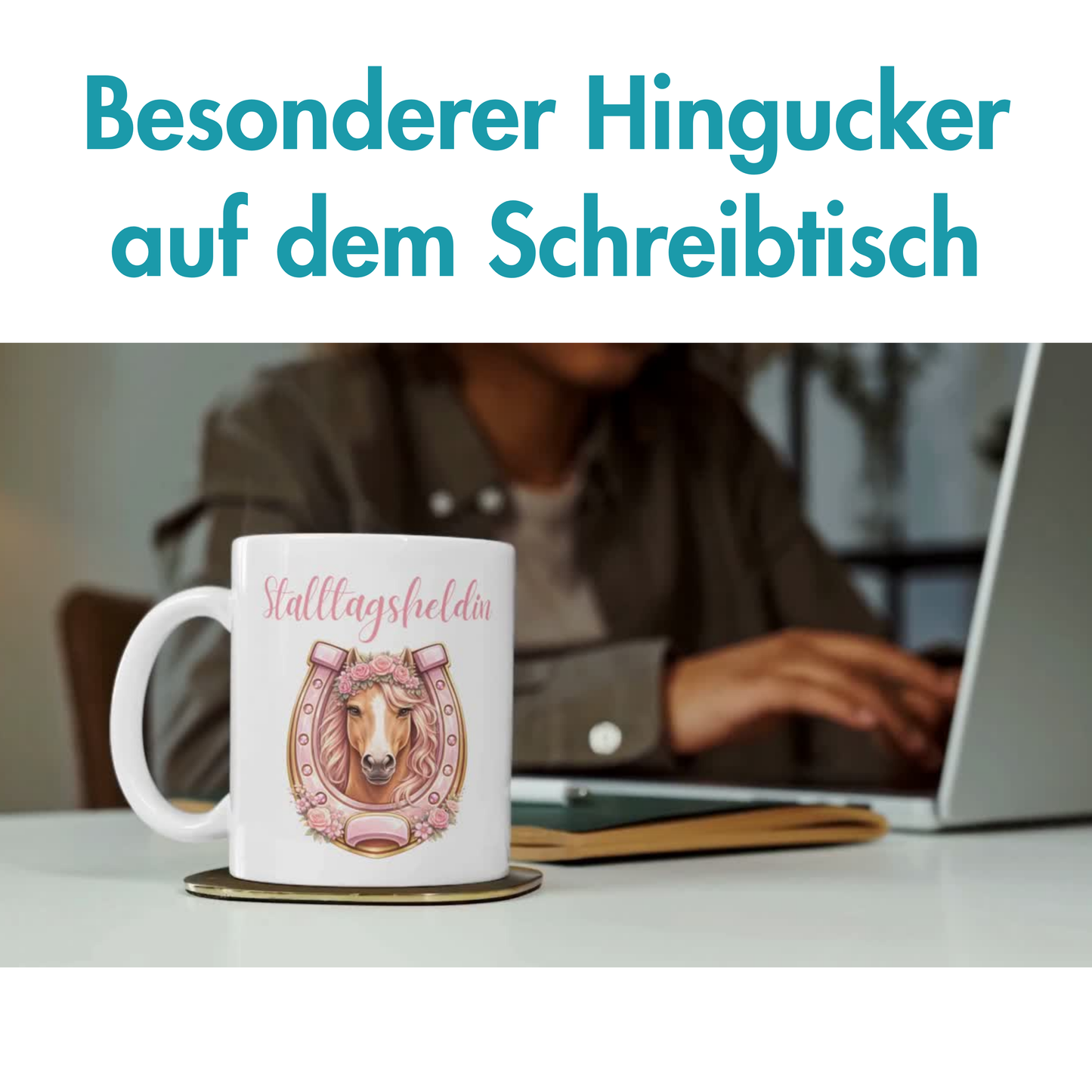 Stalltagsheldin Pferd Kaffee Tasse