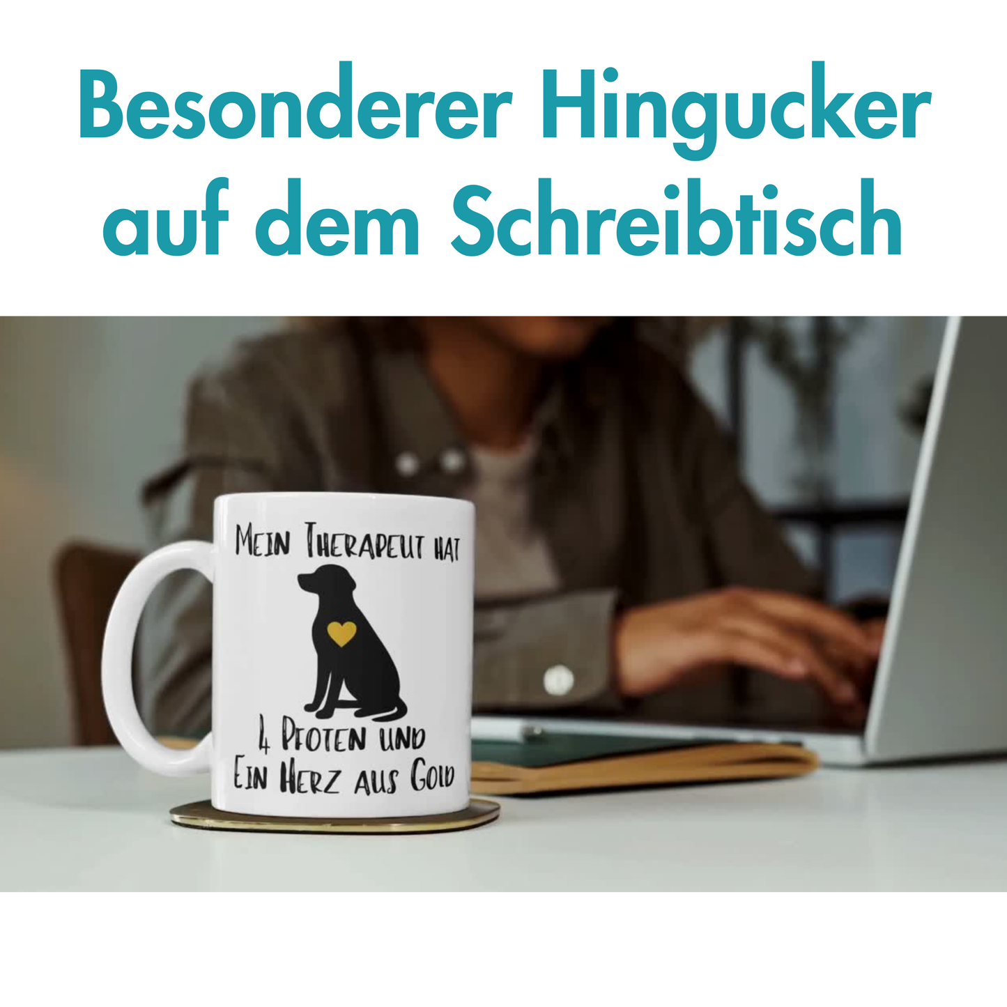 Mein Therapeut Hat 4 Pfoten Und Ein Herz Aus Gold Hund Kaffee Tasse