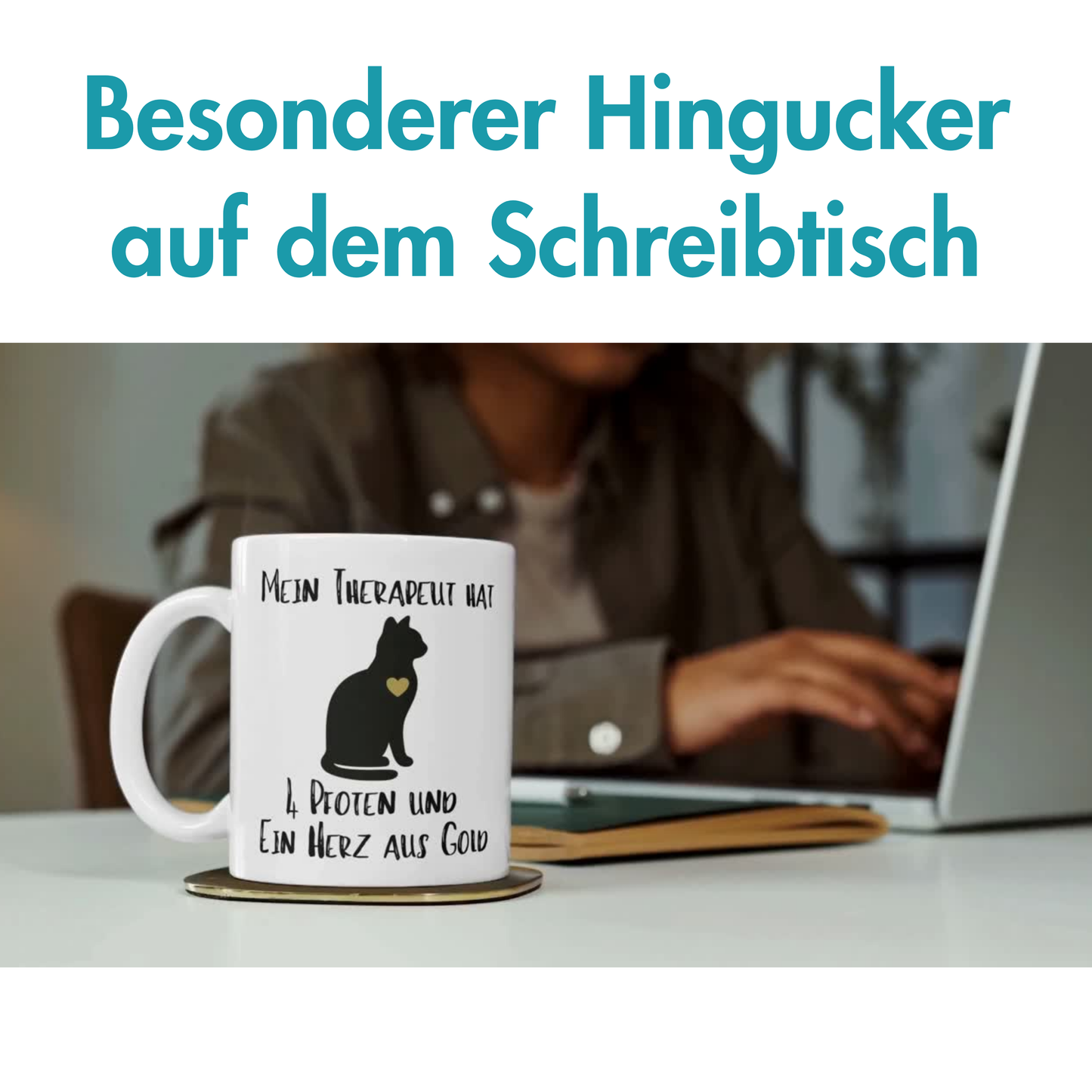 Mein Therapeut Hat 4 Pfoten Und Ein Herz Aus Gold Katze Kaffee Tasse