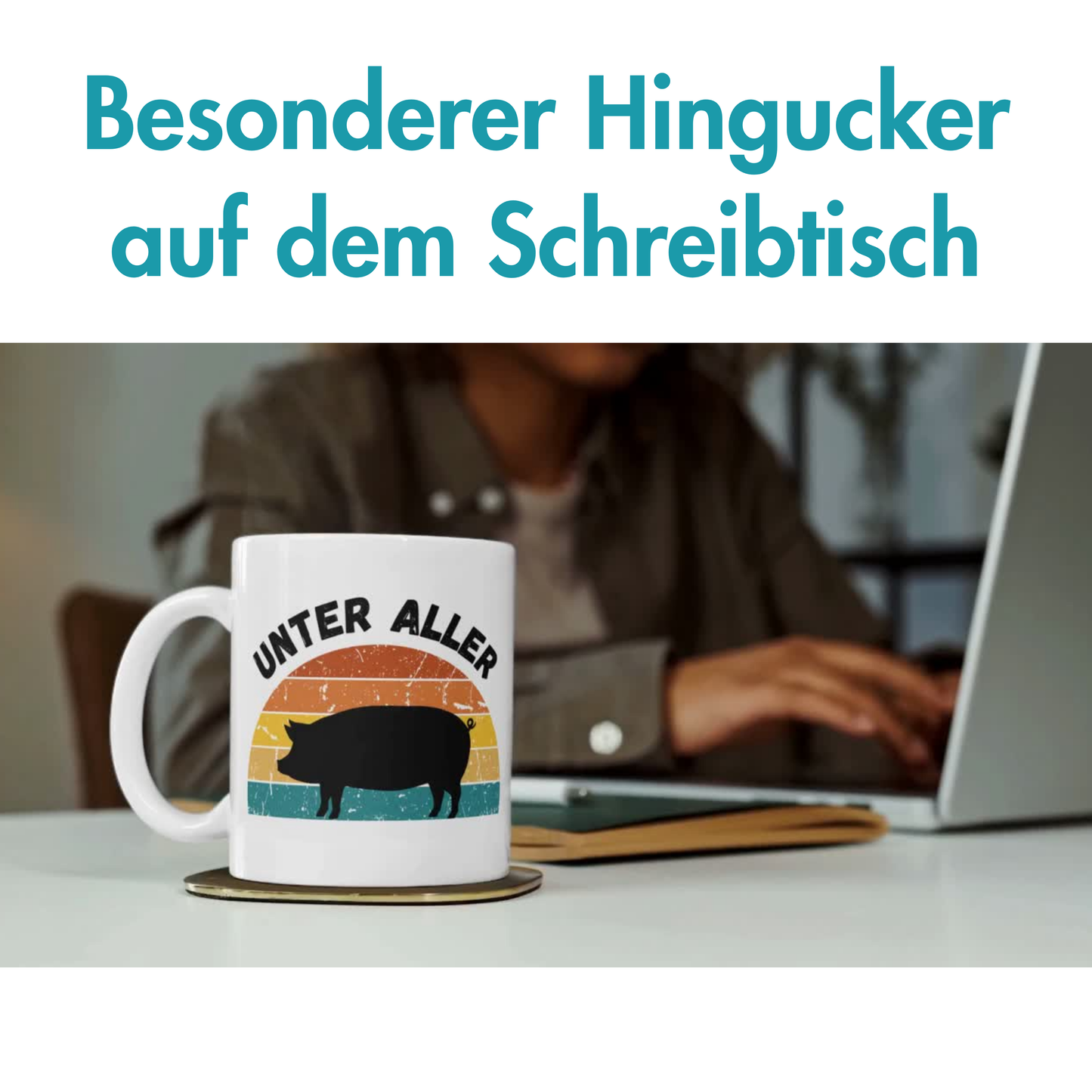 Unter Aller Sau Schwein Wortspiel Kaffee Tasse