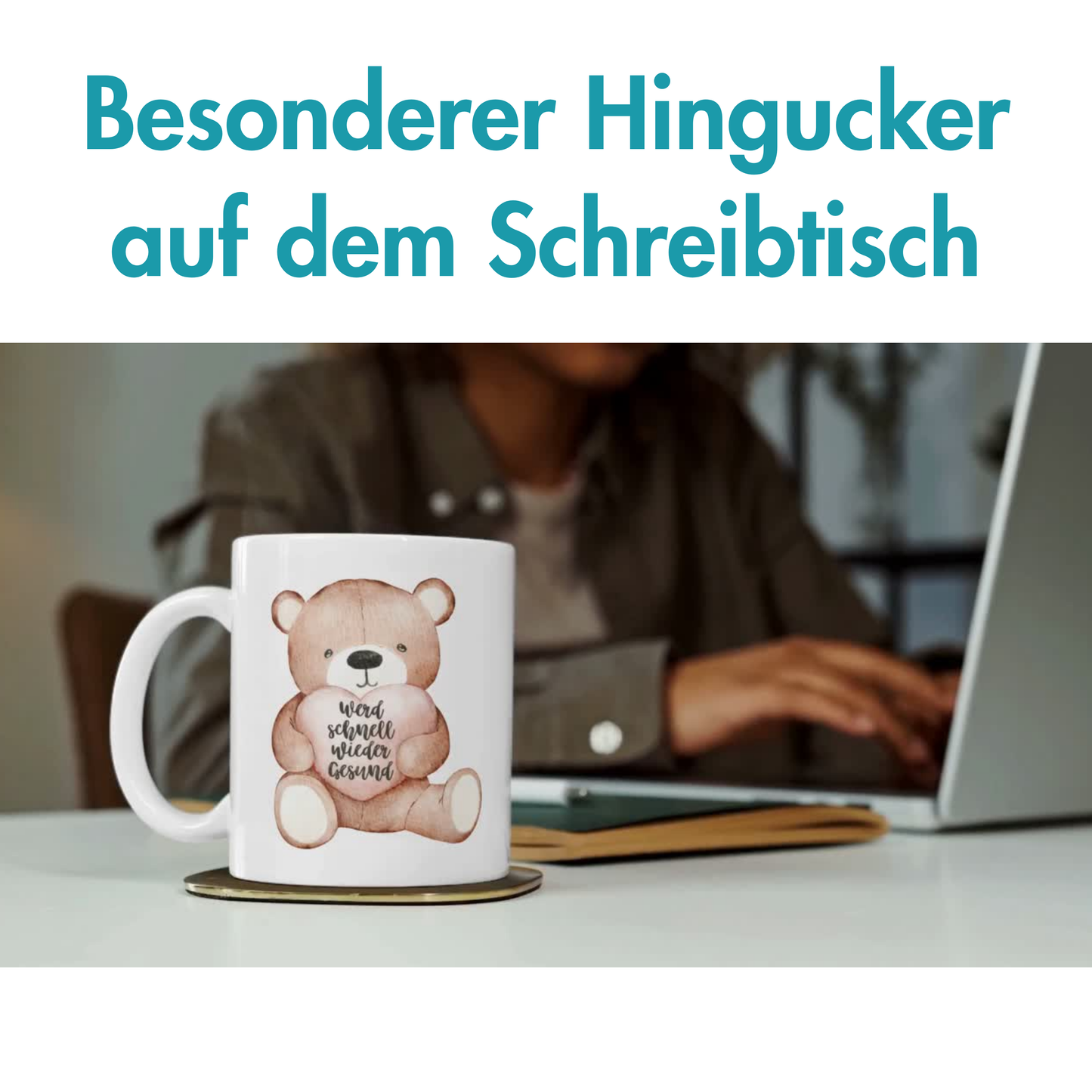 Werd Schnell Wieder Gesund Teddy Gute Besserung Kaffee Tasse