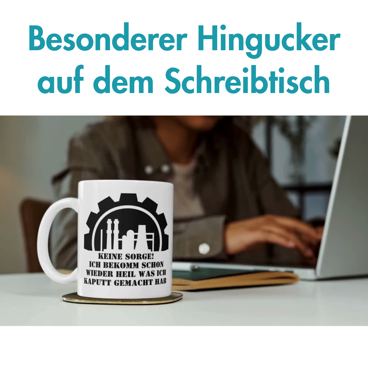 Keine Sorge Ich Bekomm Schon Wieder Heil Was Ich Kaputt Gemacht Hab Handwerker Kaffee Tasse