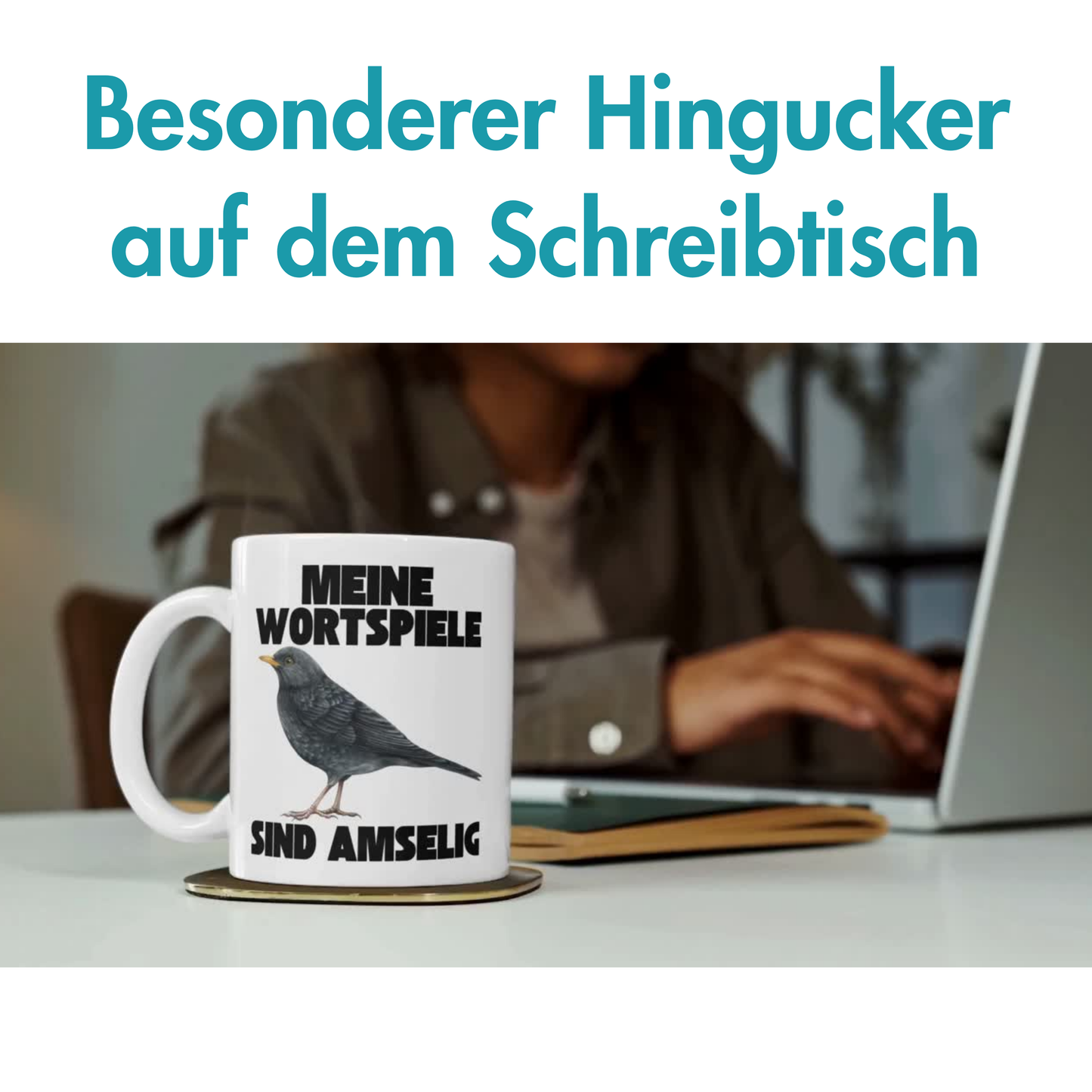 Meine Wortspiele Sind Amselig Vogel Selbstironie Kaffee Tasse