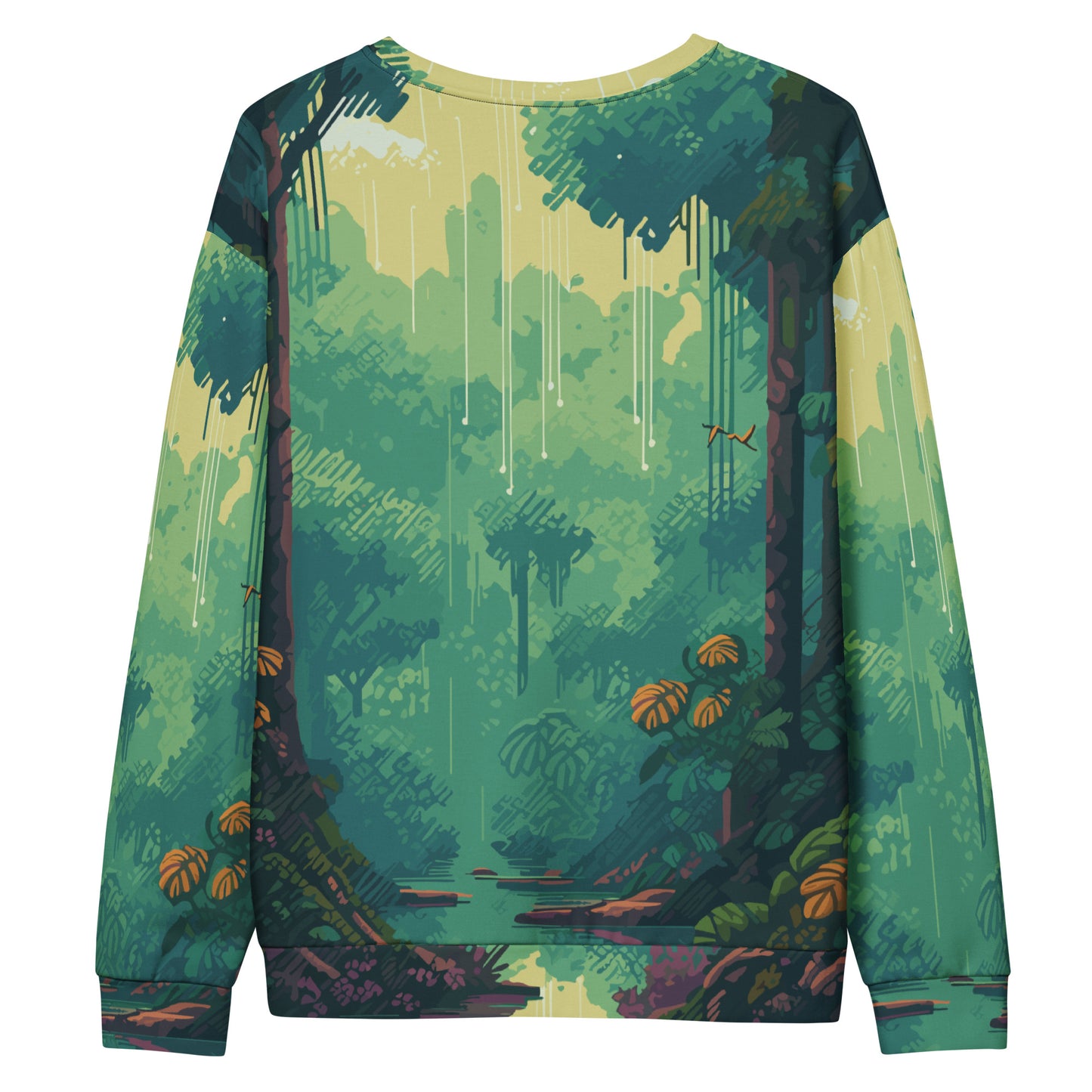 64-Bit Pixel-Urwald Dschungel Pullover
