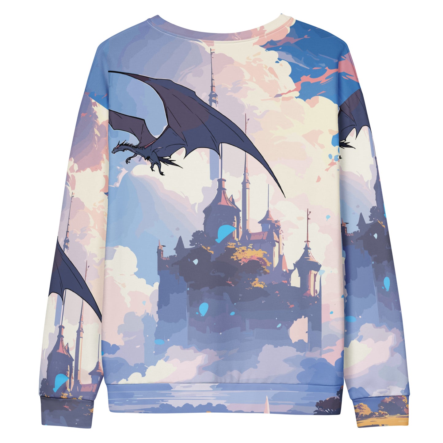 Drache vor Wolkenschloss Pullover