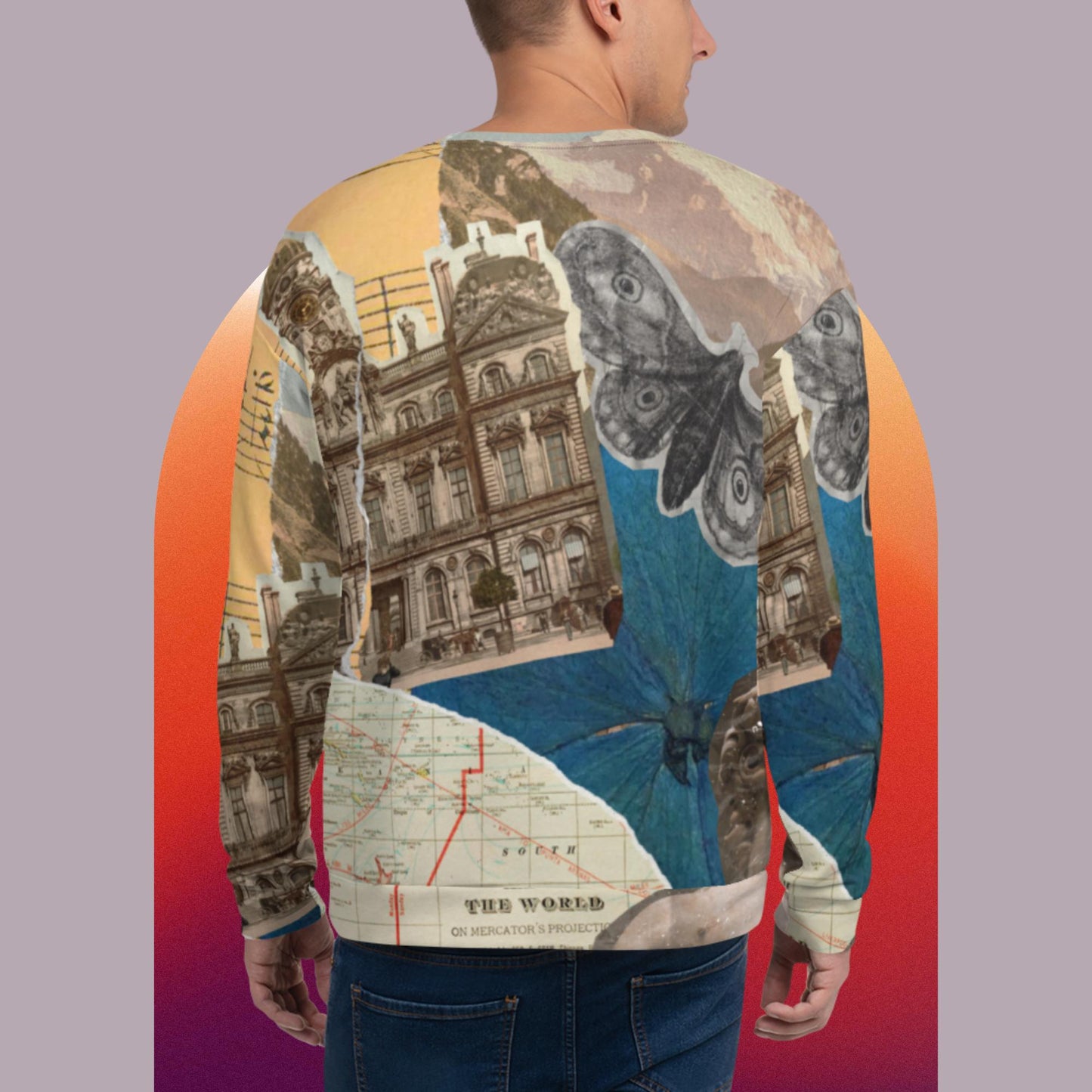Vintage Collage Pullover