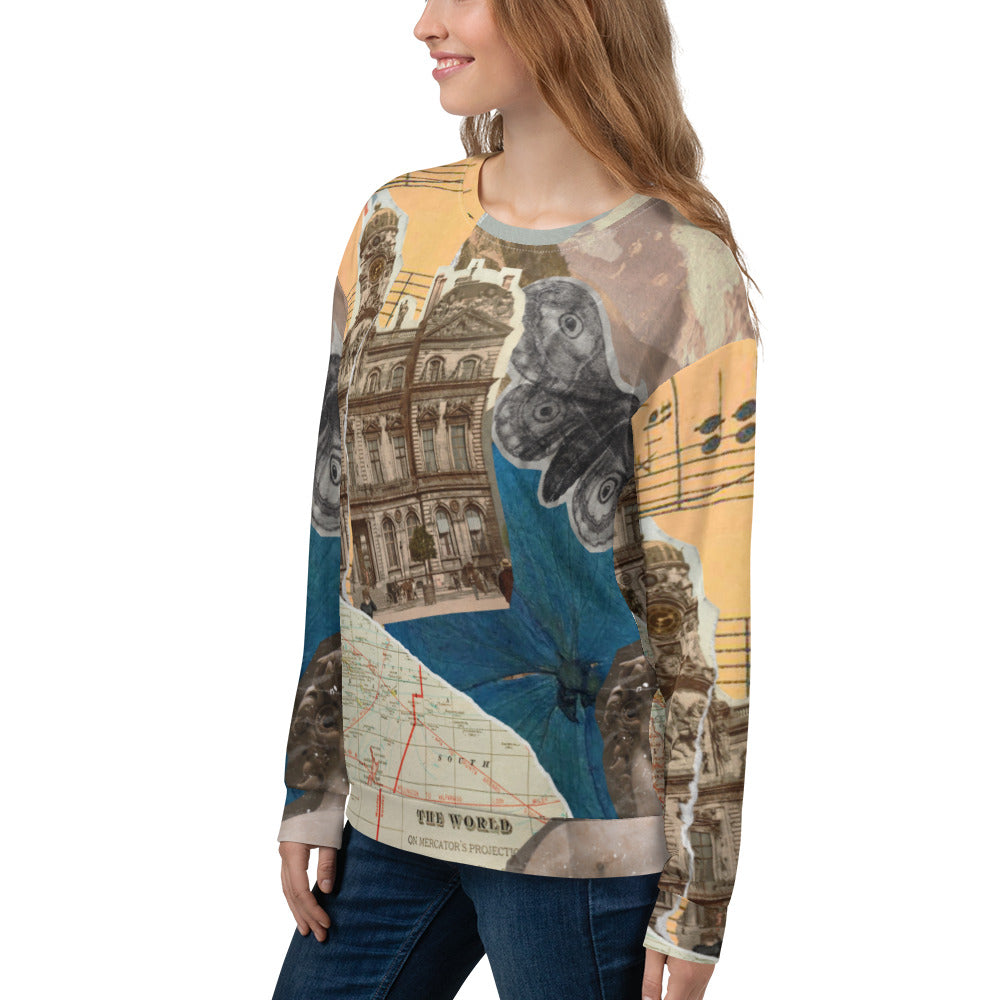 Vintage Collage Pullover