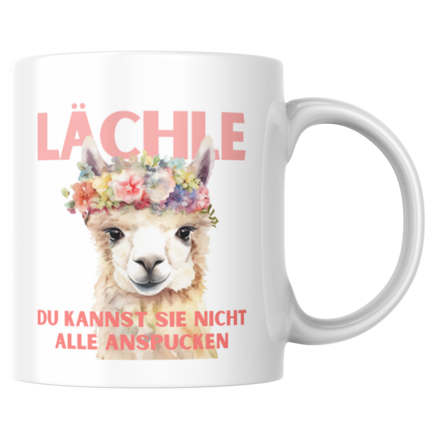 Lächle Du Kannst Sie Nicht Alle Anspucken Lama Alapaka Kaffee Tasse