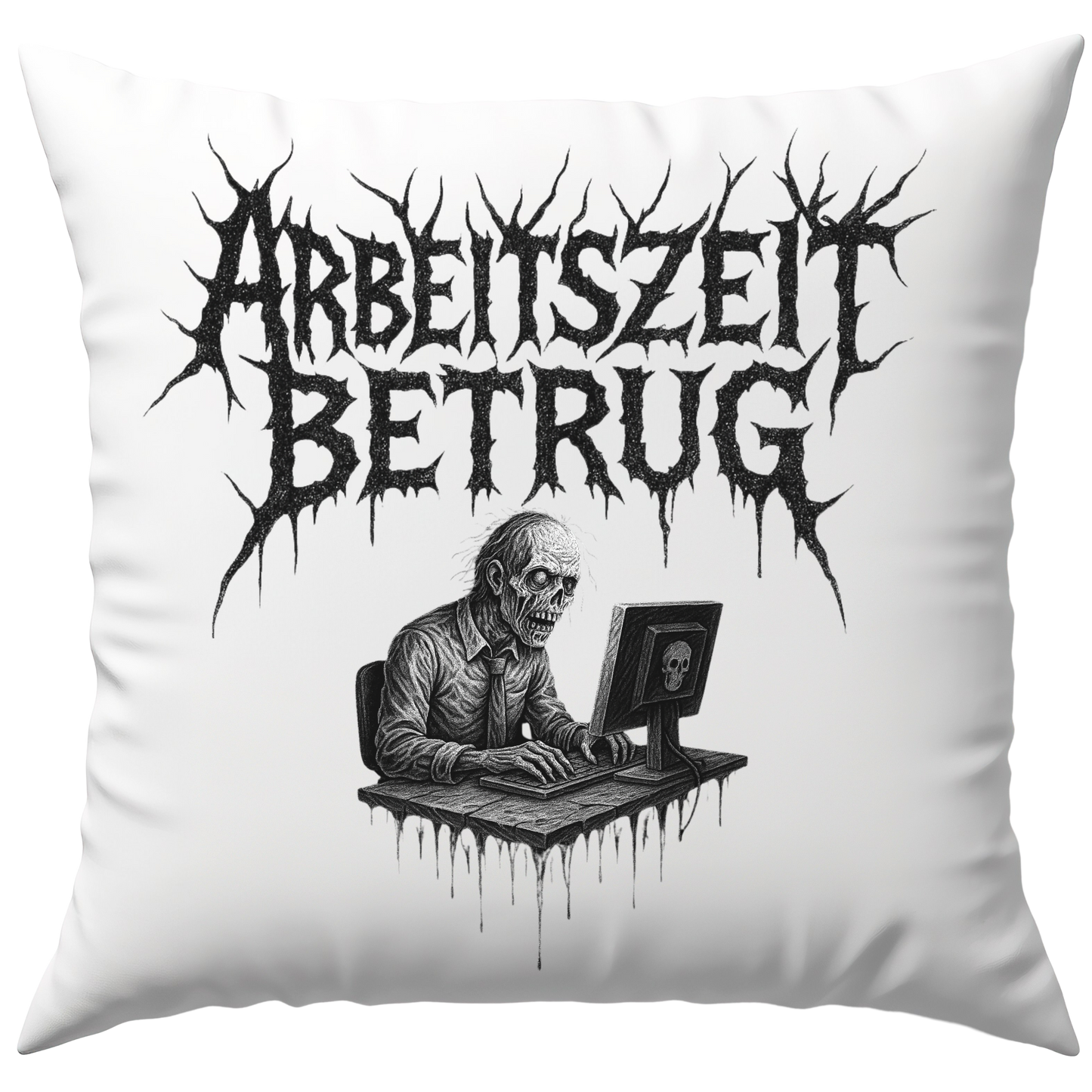 Arbeitszeitbetrug Metal Deko Kissen