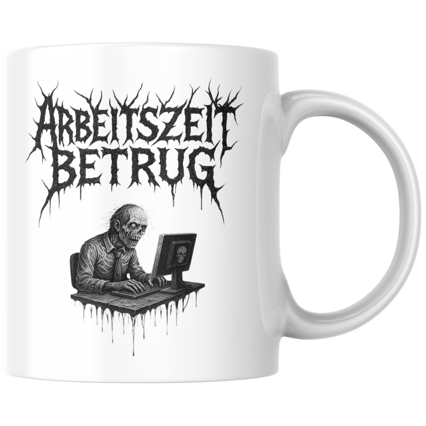 Arbeitszeitbetrug Metal Kaffee Tasse