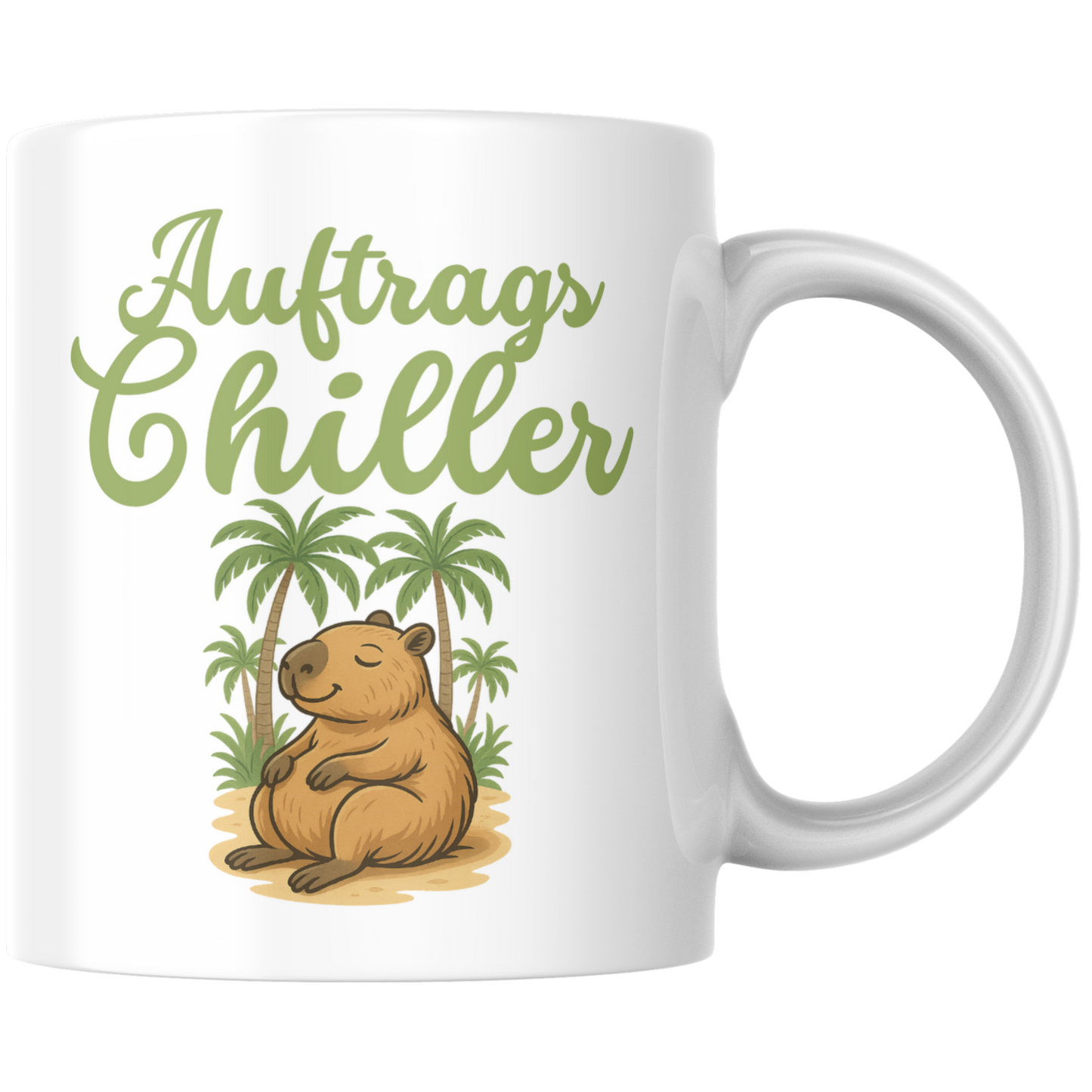Auftragschiller Capybara Wortspiel Kaffee Tasse