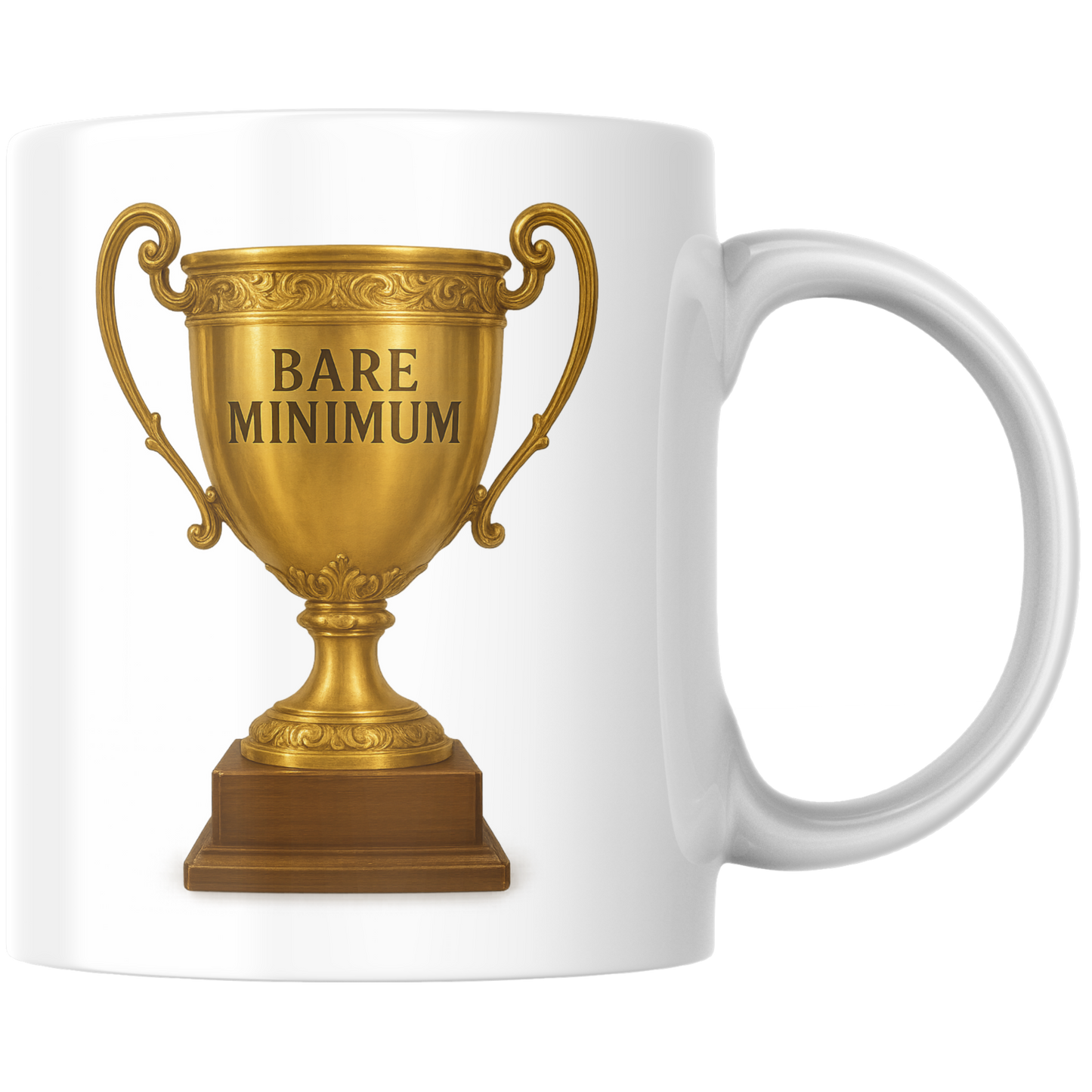 Bare Minimum Pokal Meme Kaffee Tasse