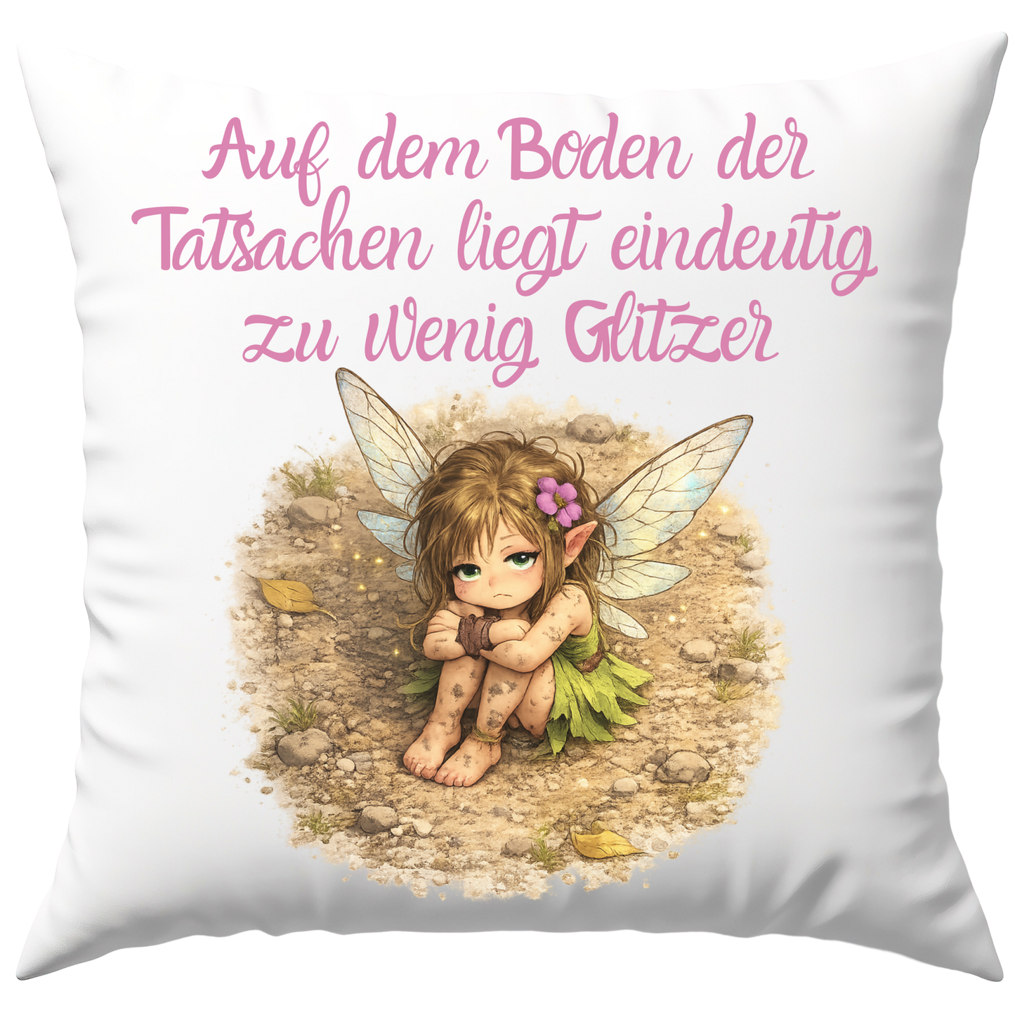 Auf Dem Boden Der Tatsachen Liegt Eindeutig Zu Wenig Glitzer Deko Kissen