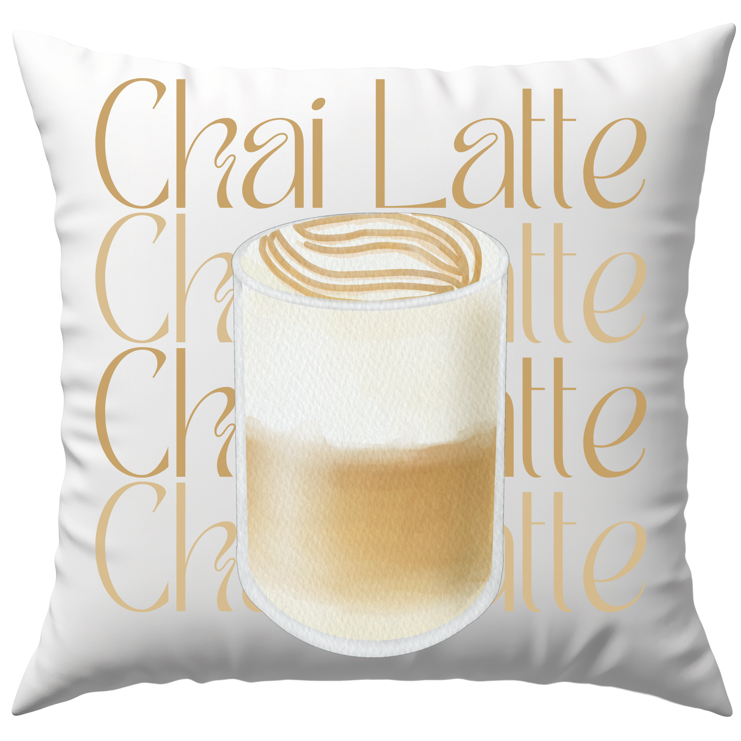 Chai Latte Tee Drink Deko Kissen