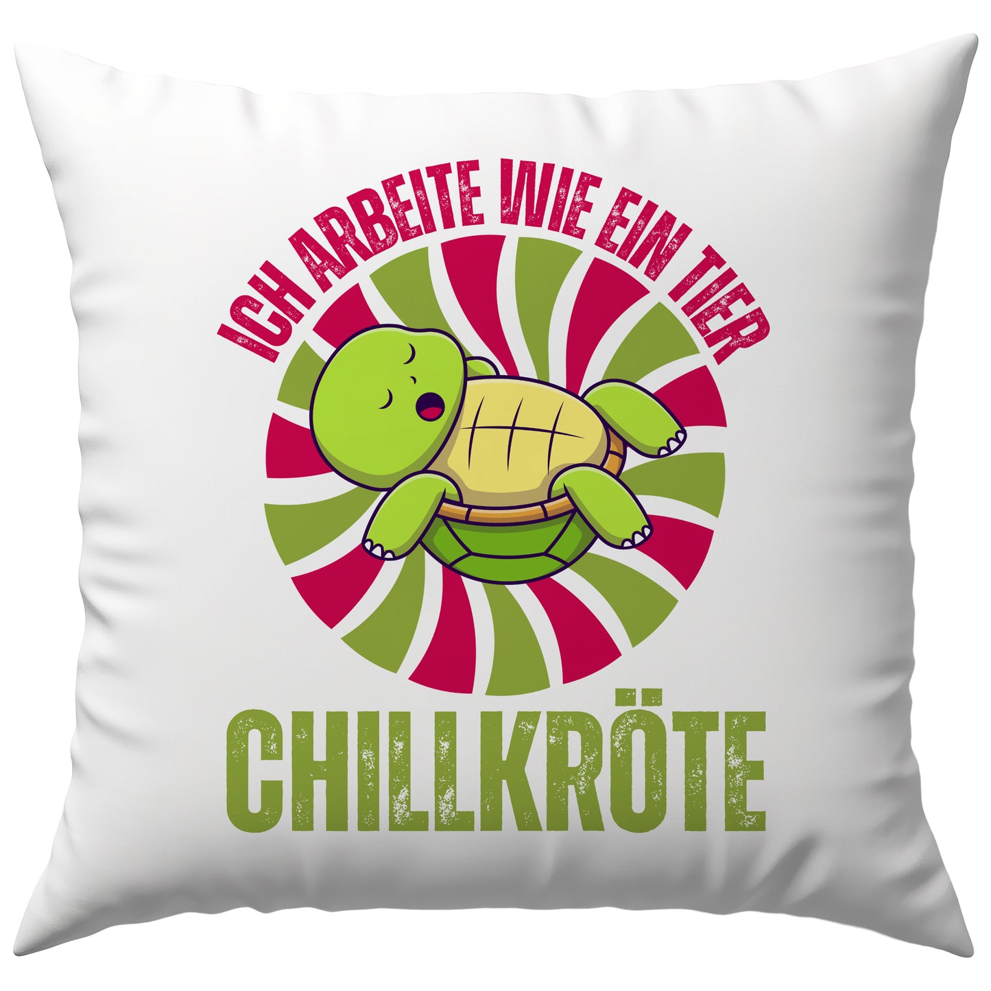 Ich Arbeite Wie Ein Tier Chillkröte Schildkröte Deko Kissen