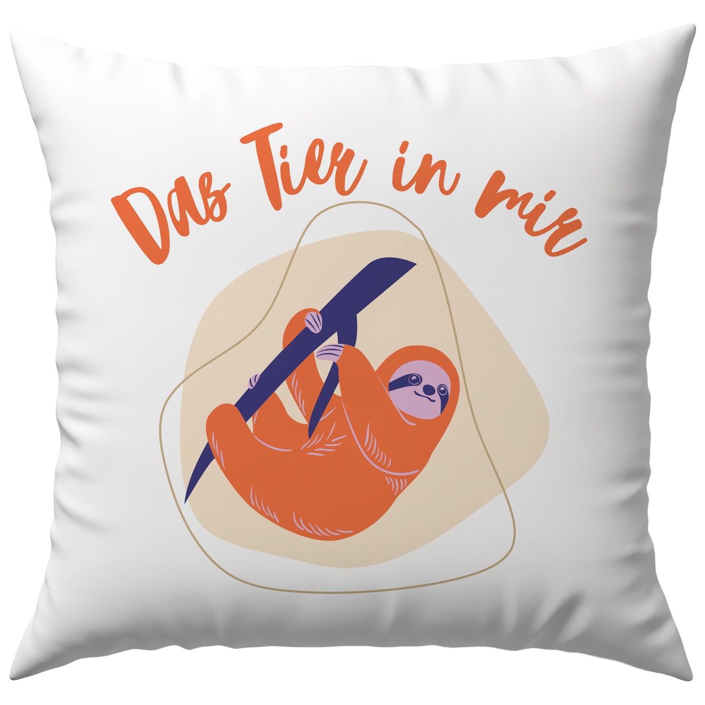 Das Tier In Mir Faultier Deko Kissen
