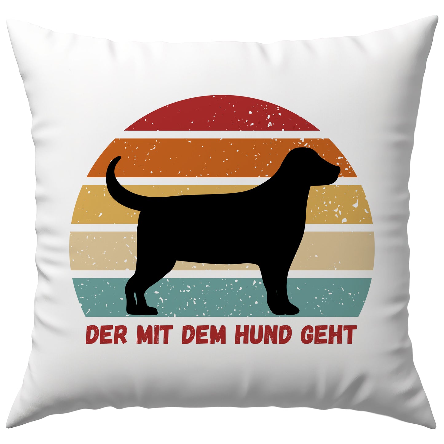 Der Mit Dem Hund Geht Gassi Wortspiel Deko Kissen