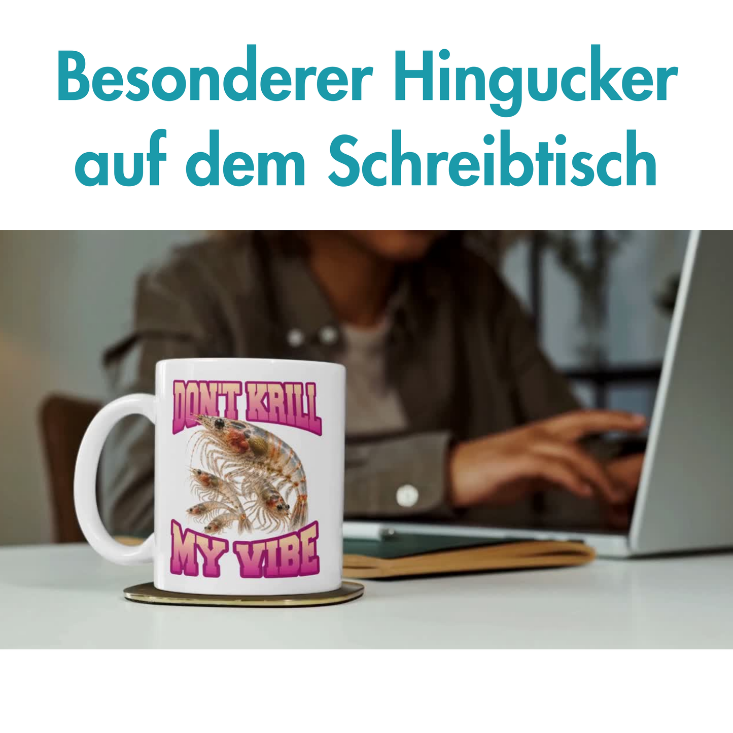 Don't Krill My Vibe Wortspiel Bootleg Kaffee Tasse