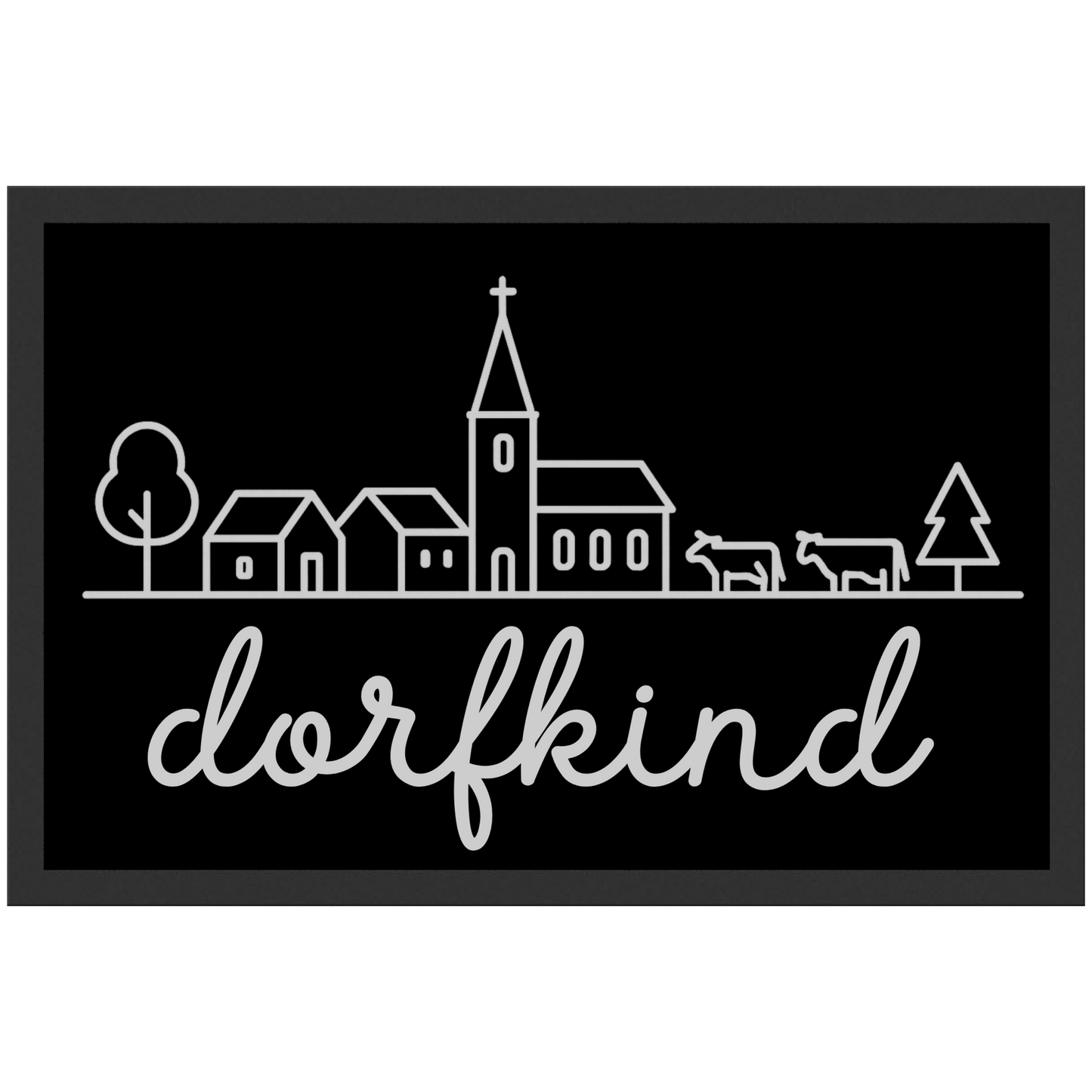 Dorfkind Skyline Heimat Fußmatte