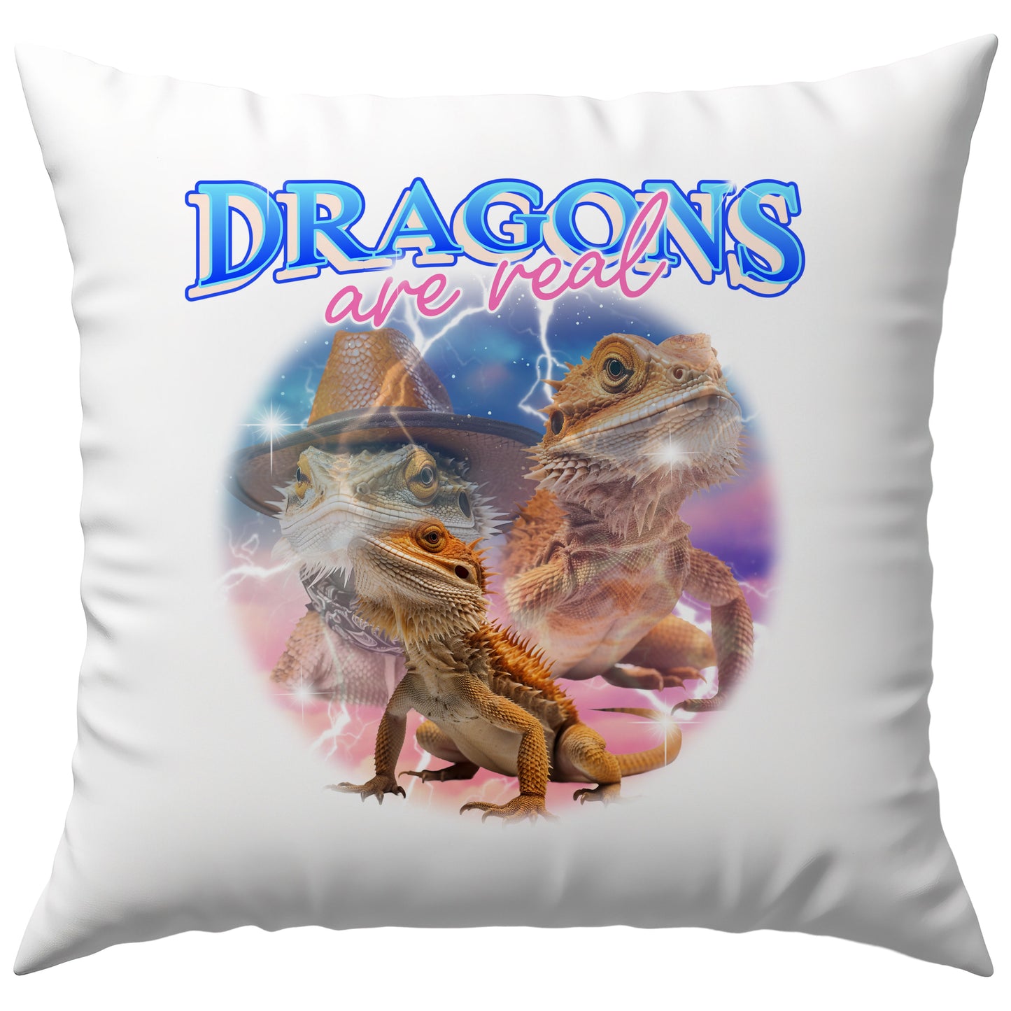 Bartagame Dragons Are Real Deko Kissen